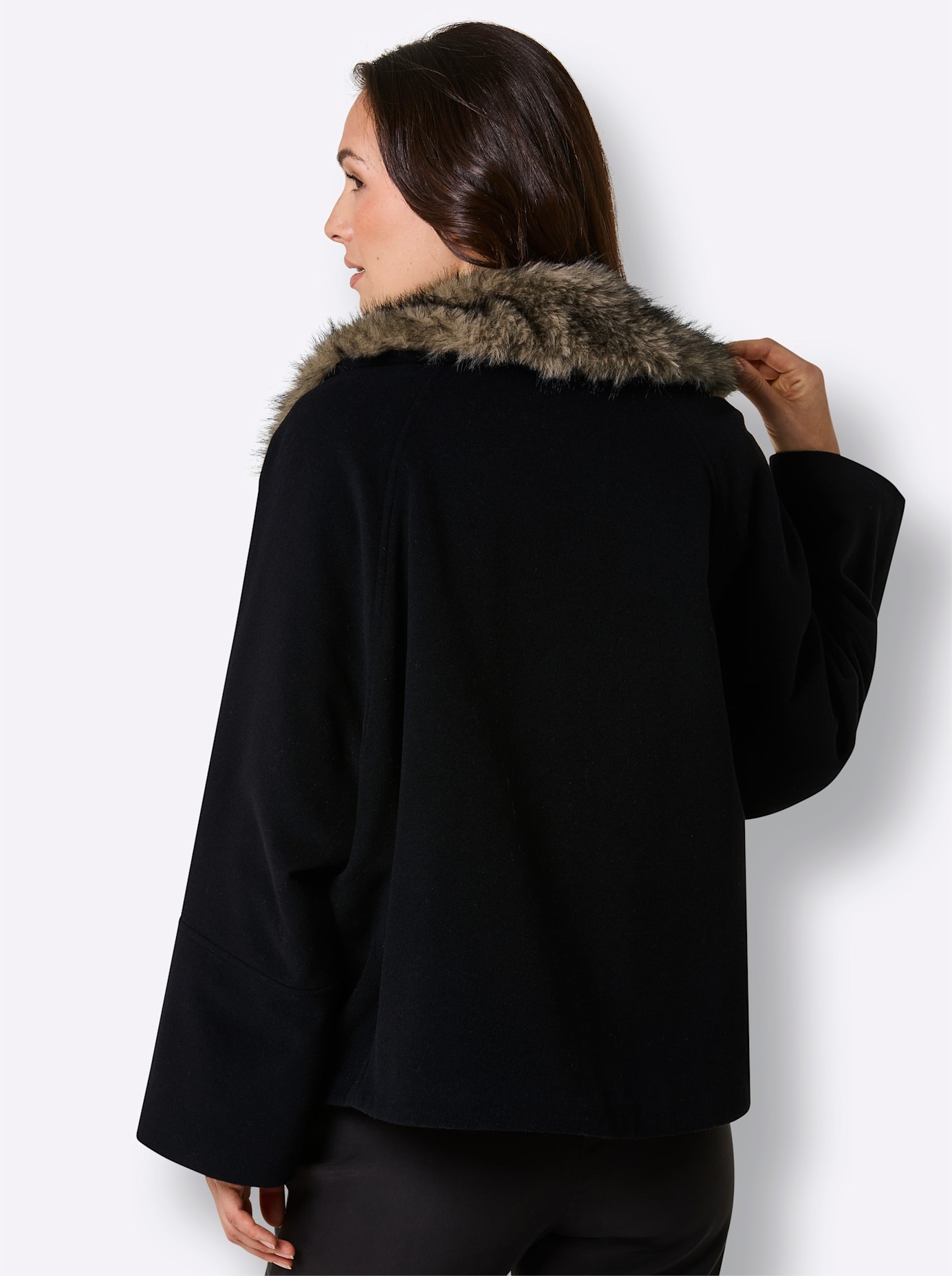 CREATION L PREMIUM Veste en laine ohne Kapuze