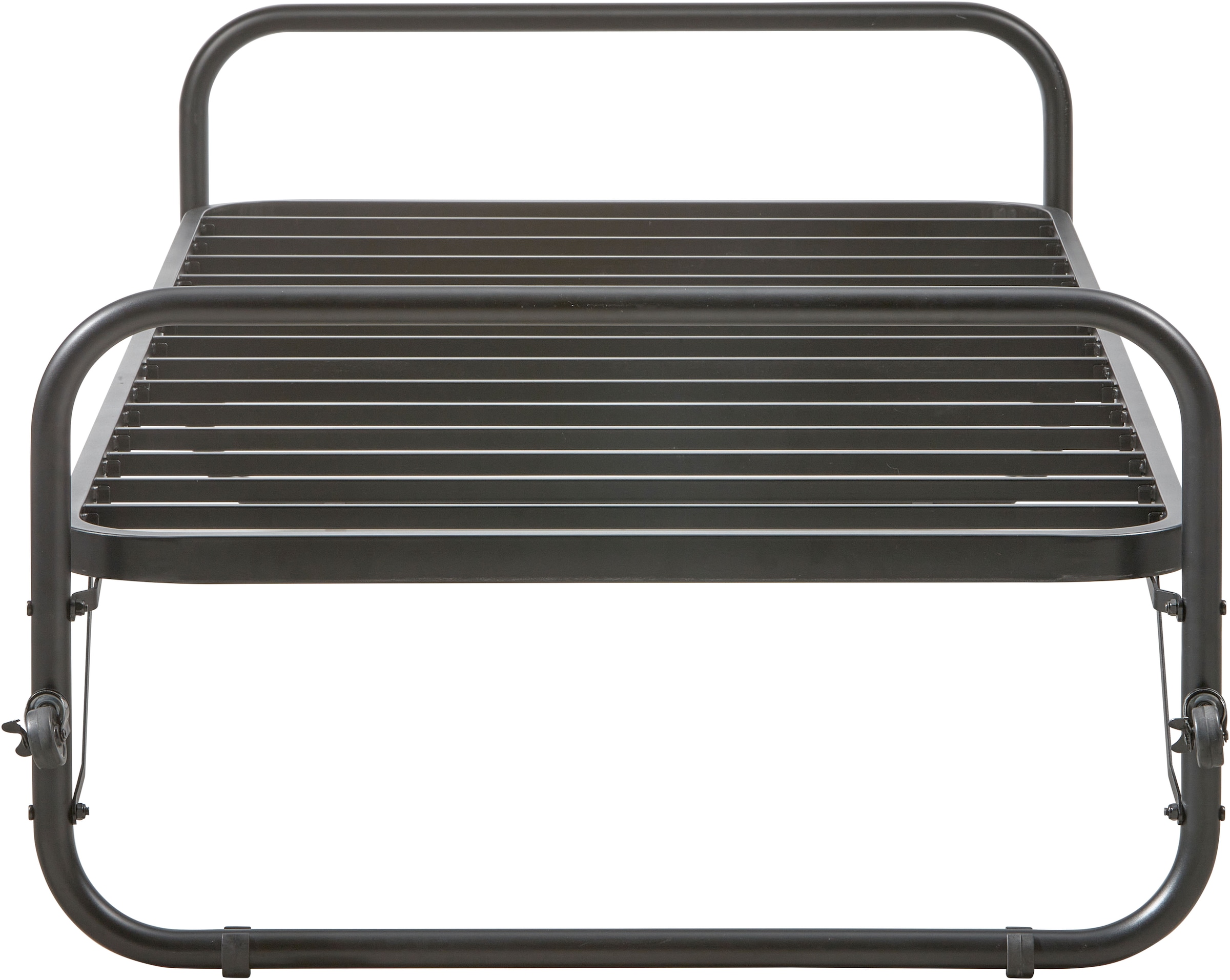 WOOOD Bettgestell »Lucy Metallrahmen pulverbeschichtet zusammenklappbar, 206 x 96 x 57 cm« Eingeklappt 30 cm hoch, Tragkraft 150 kg, Matratzenmass 90x200 cm