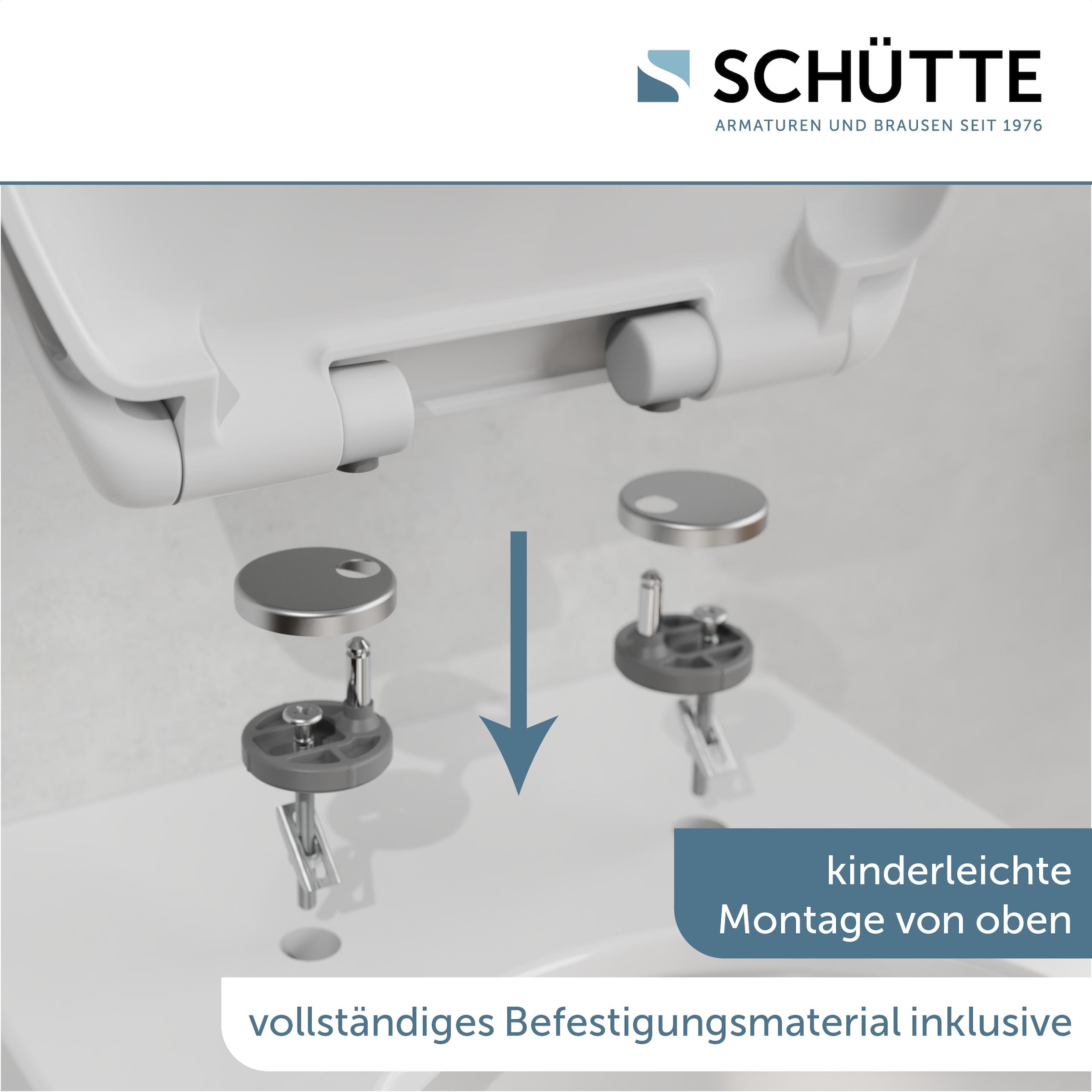 Schütte WC-Sitz »WHITE« Duroplast, mit Absenkautomatik und Schnellverschluss