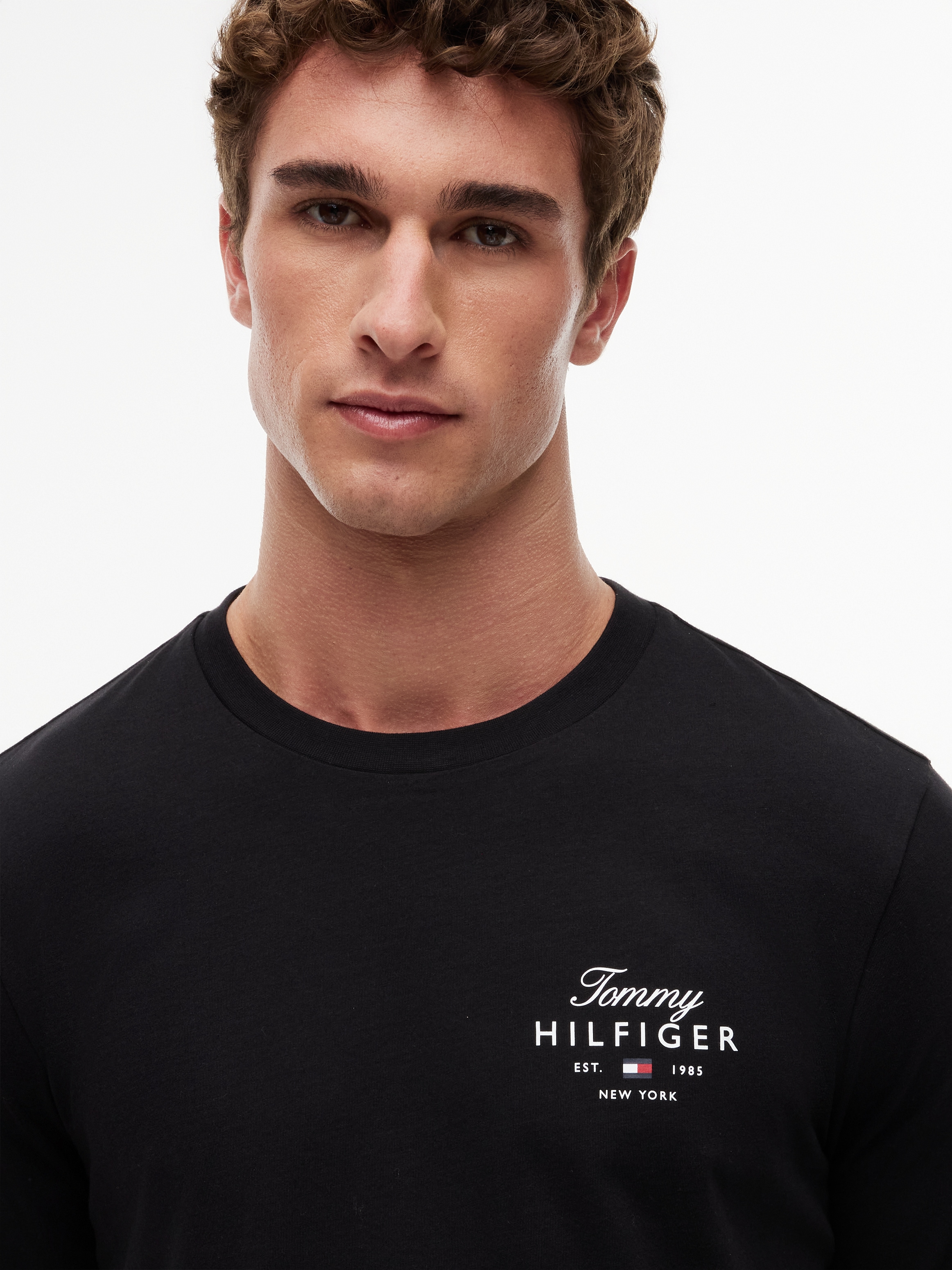 Tommy Hilfiger Langarmshirt »SCRIPT STACK LS REGULAR TEE«