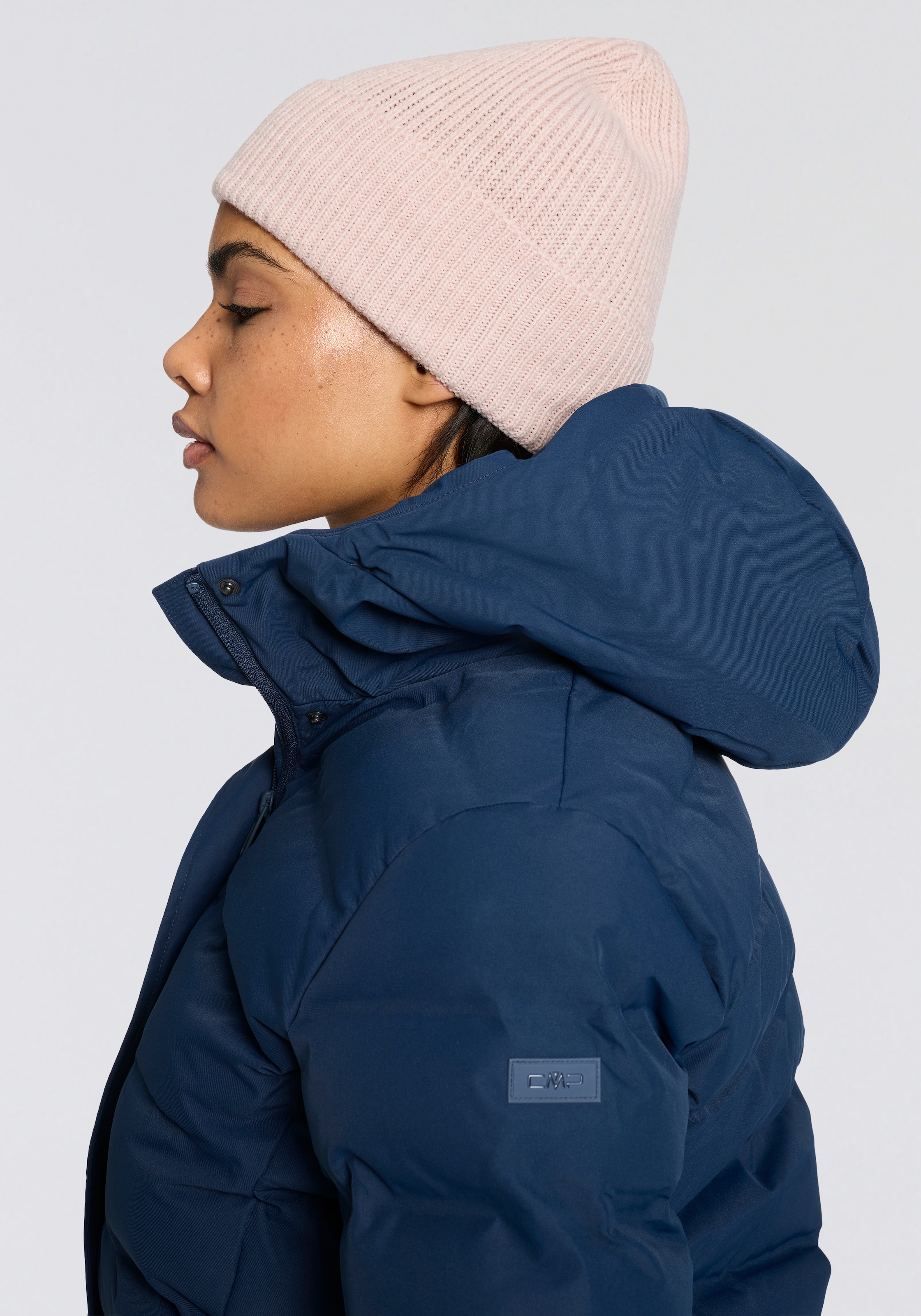 CMP Steppjacke »WOMAN JACKET FIX HOOD« mit Kapuze mit fester Kapuze, winddicht, wasserabweisende Oberfläche