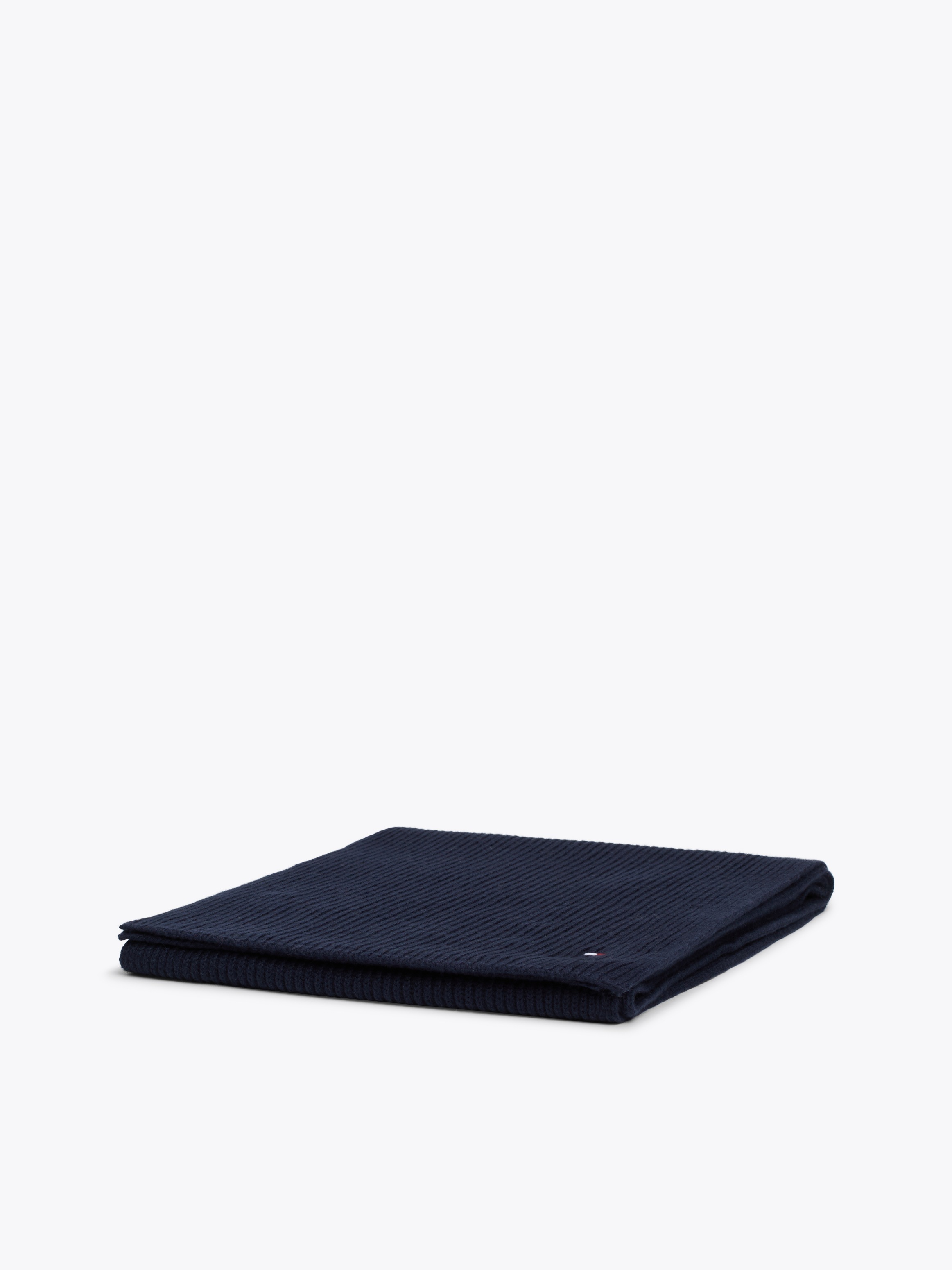 Tommy Hilfiger Écharpe tricotée »TH FLAG PIMA COTTON CASH SCARF« avec broderie logo, avec une part de cachemire Unisexe