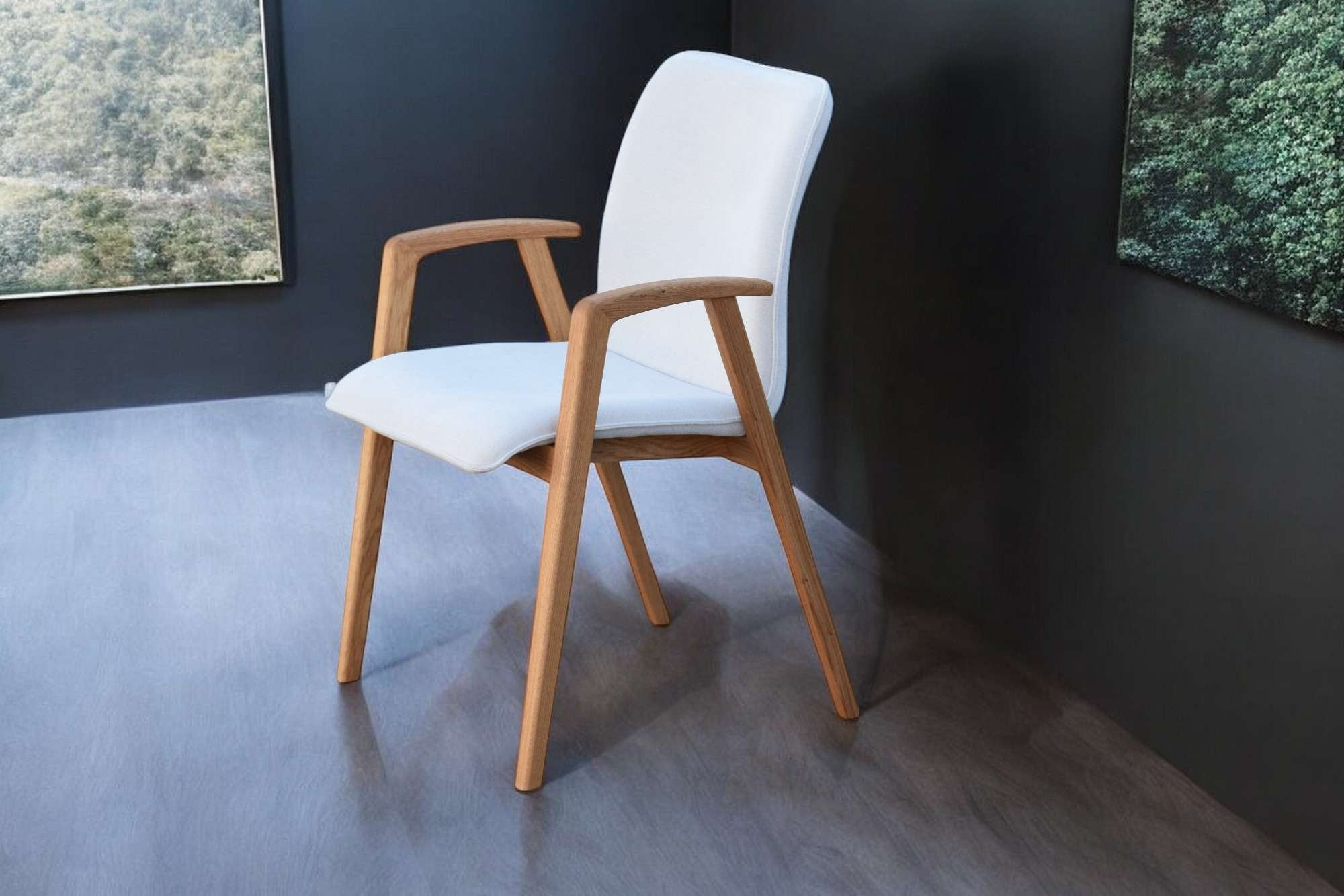 GOODproduct »Loreen Esszimmerstuhl, Polsterstuhl, Designstuhl« (Set) 2 Stk.mit Massivgestell, hochwertig gearbeitet, Armlehnen, stilvoll, bequem