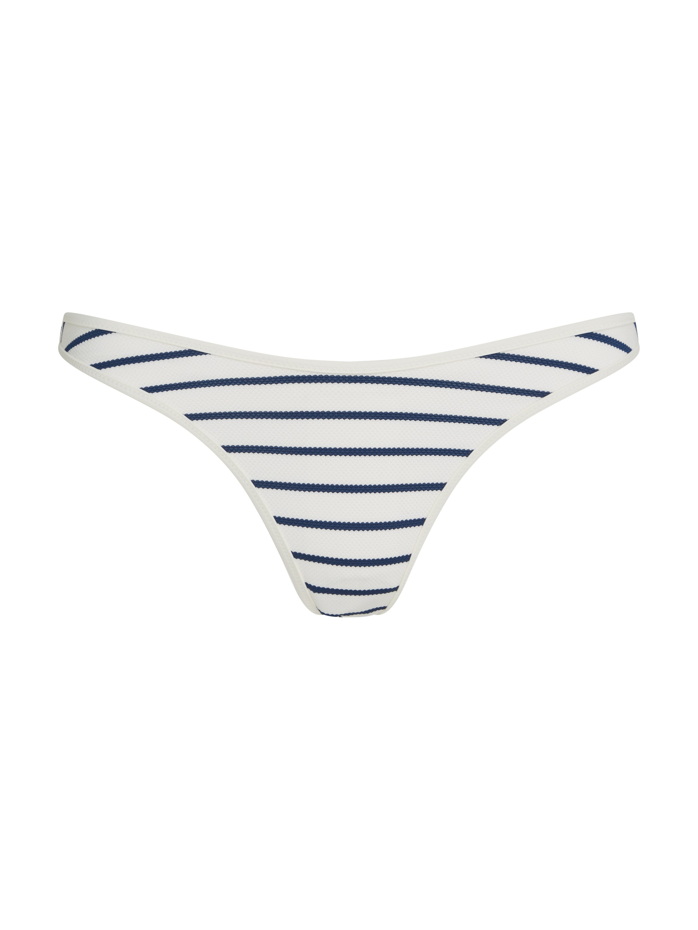 Tommy Hilfiger Swimwear Pantalon de bikini »CHEEKY HIGH LEG BIKINI PIQUE« mit Streifenmuster