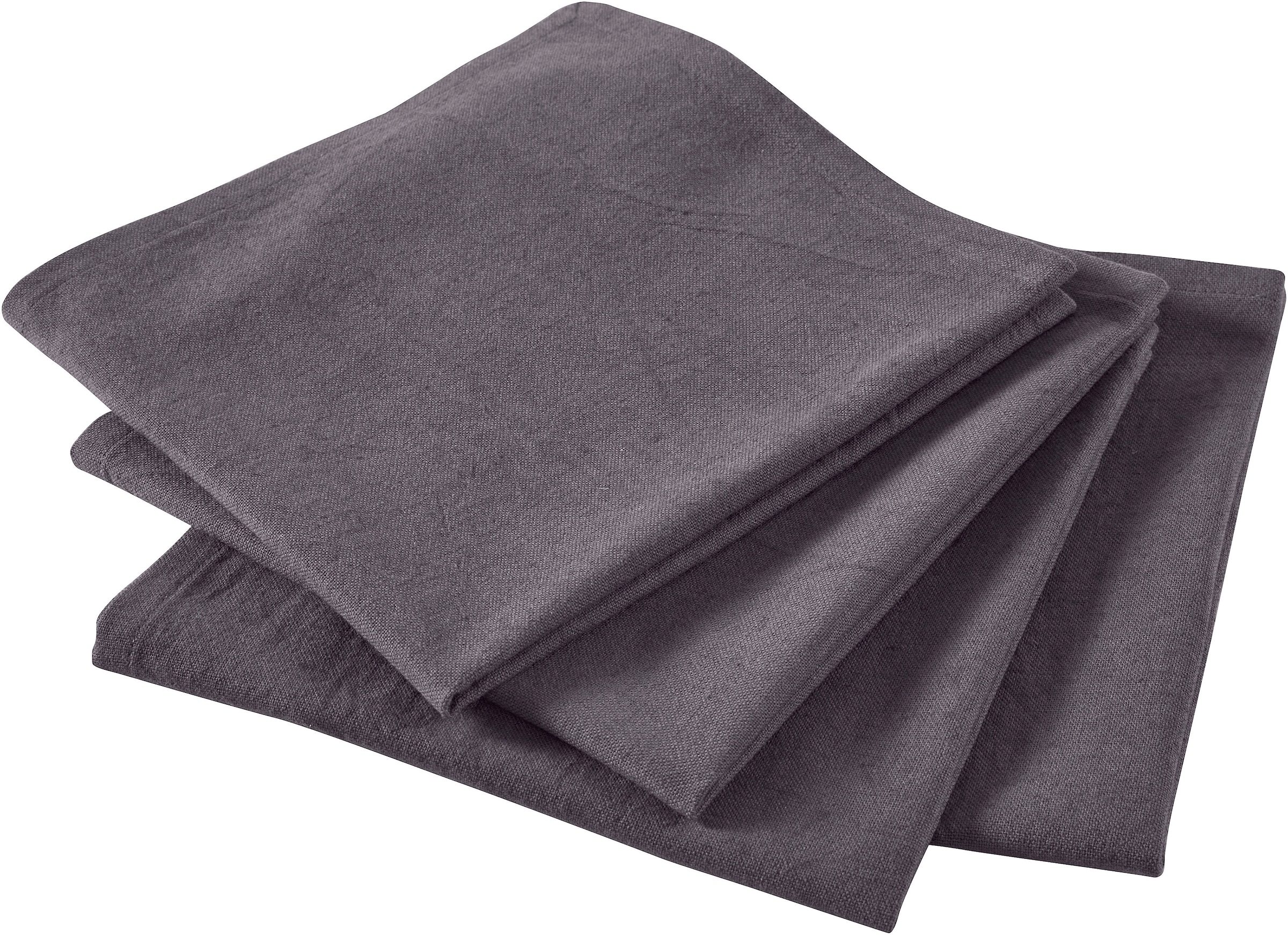 LeGer Home by Lena Gercke Serviette en tissu »Liaa« Stoffserviette, Masse 40x40 cm, uni, Baumwollqualität mit Leinenanteil