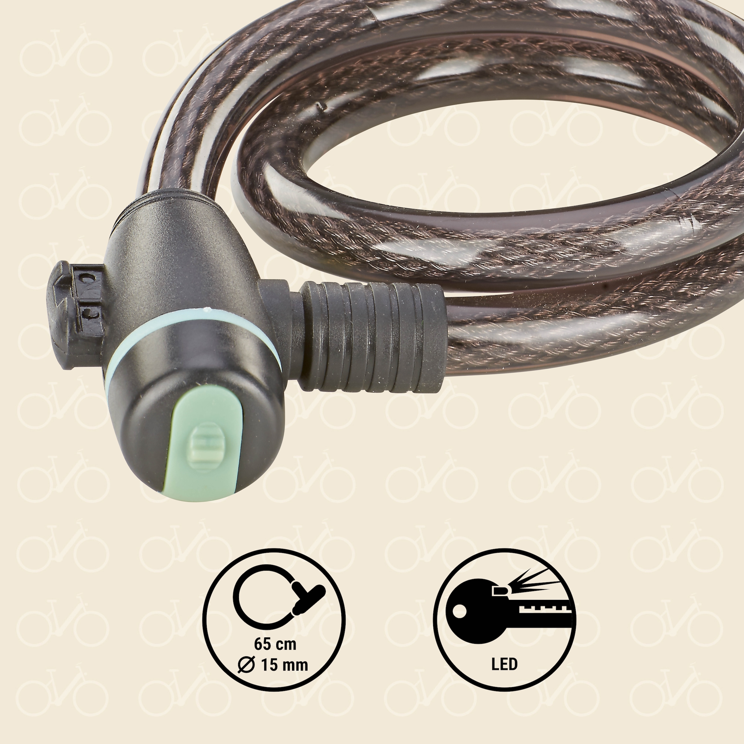 Prophete Câble-antivol »Kabelschloss« mit Halterung, 