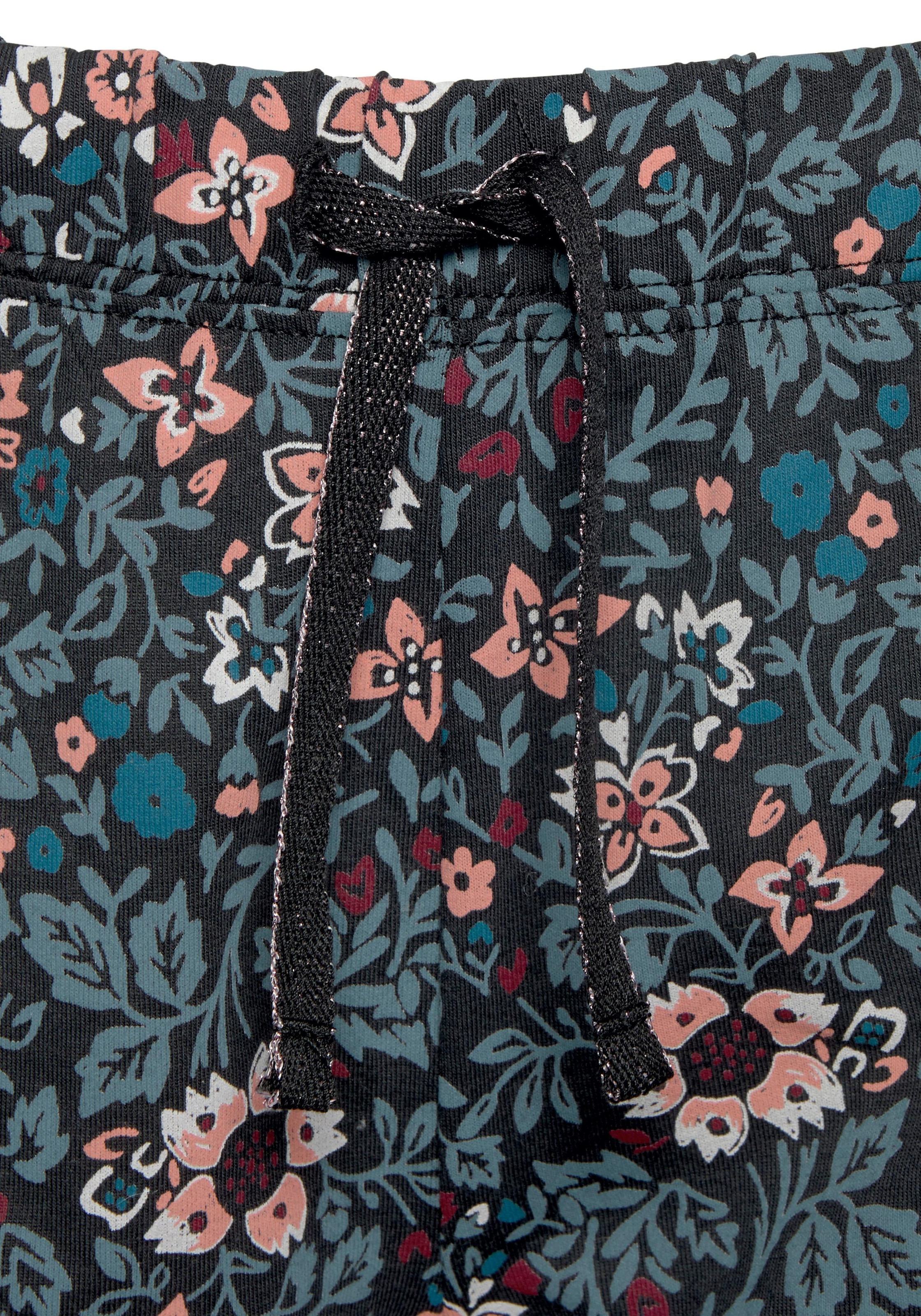 s.Oliver Short de nuit  im Allover-Muster mit Kräuselsäumen