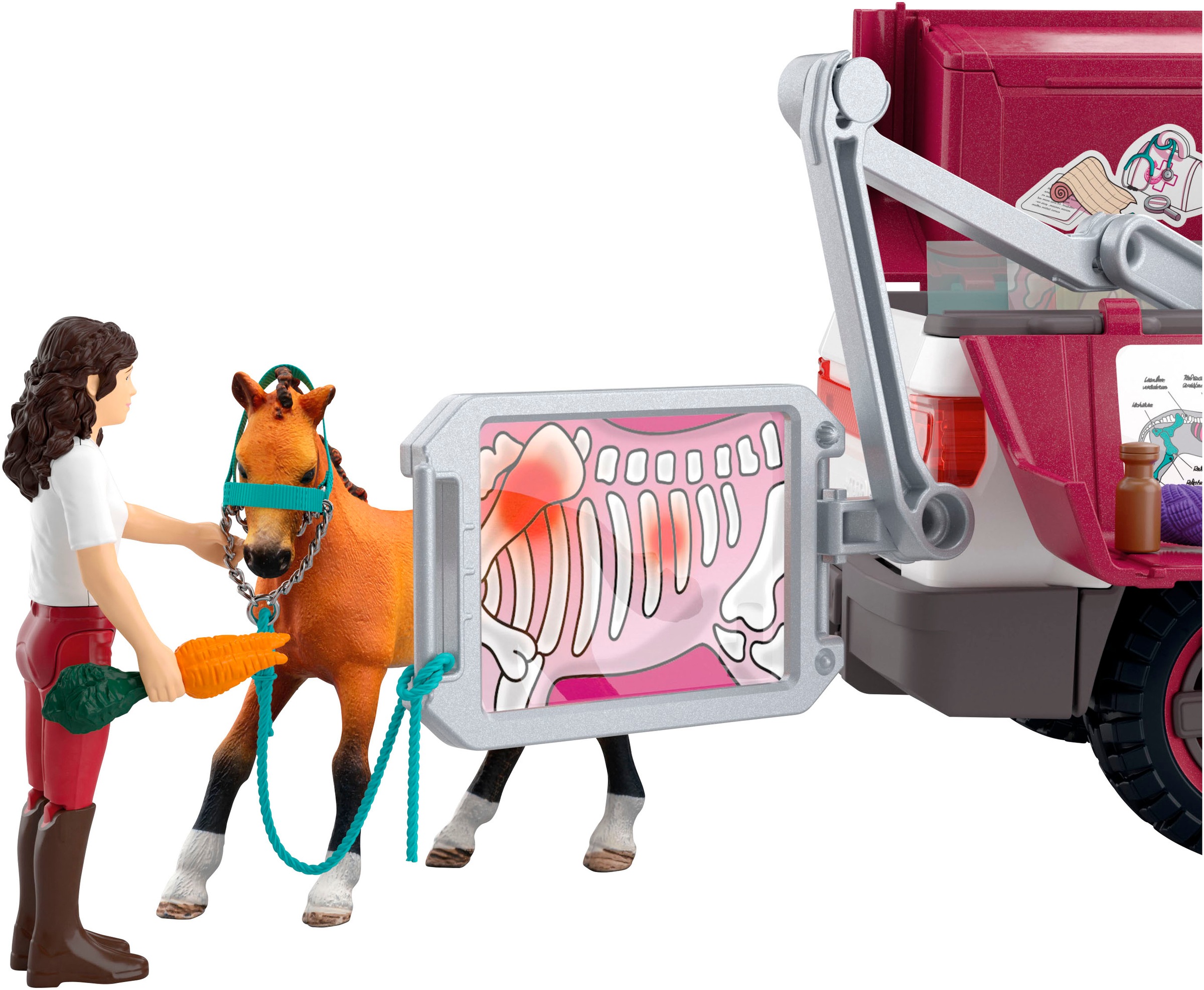 Schleich® Voiture-jouet »HORSE CLUB, Mobile Tierärztin mit Anhänger (42704)« Made in Europe