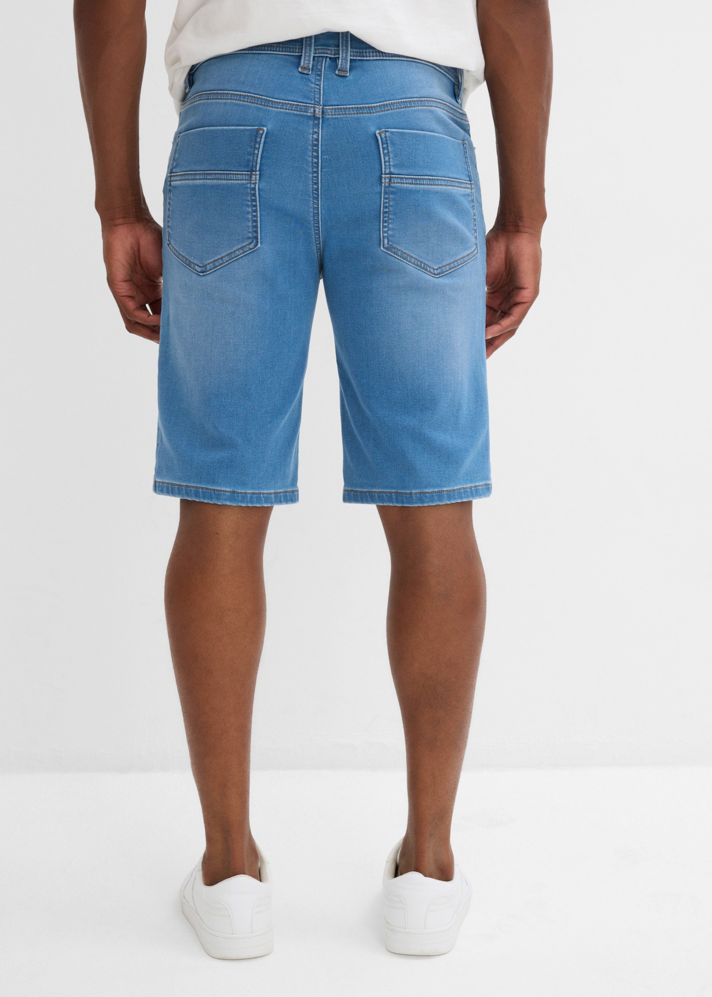 bonprix Bermuda  avec effet usé, en coton, polyester et élasthanne, style décontracté