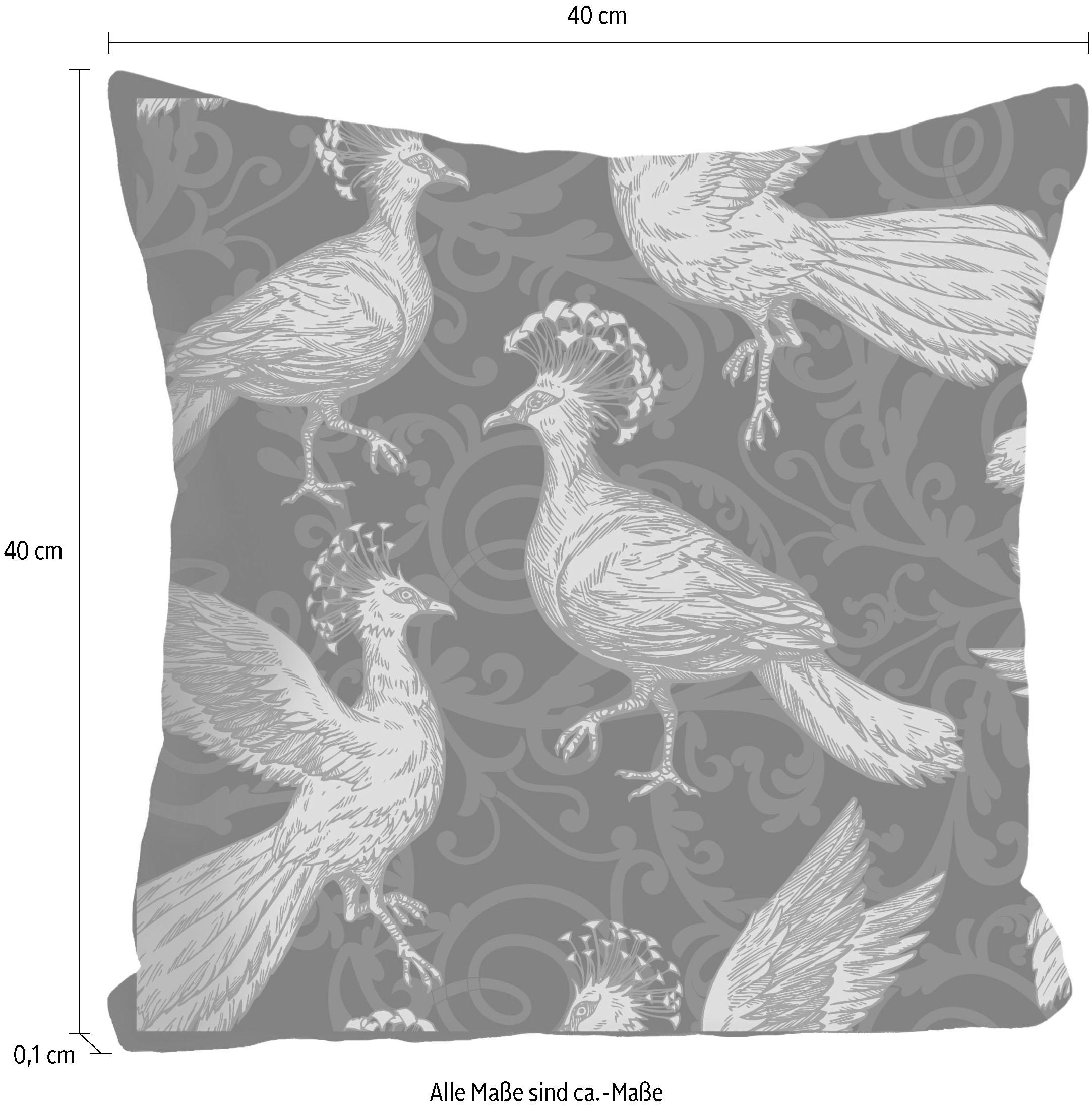 queence Dekokissen »Pfau« Kissenhülle ohne Füllung, 1 Stück
