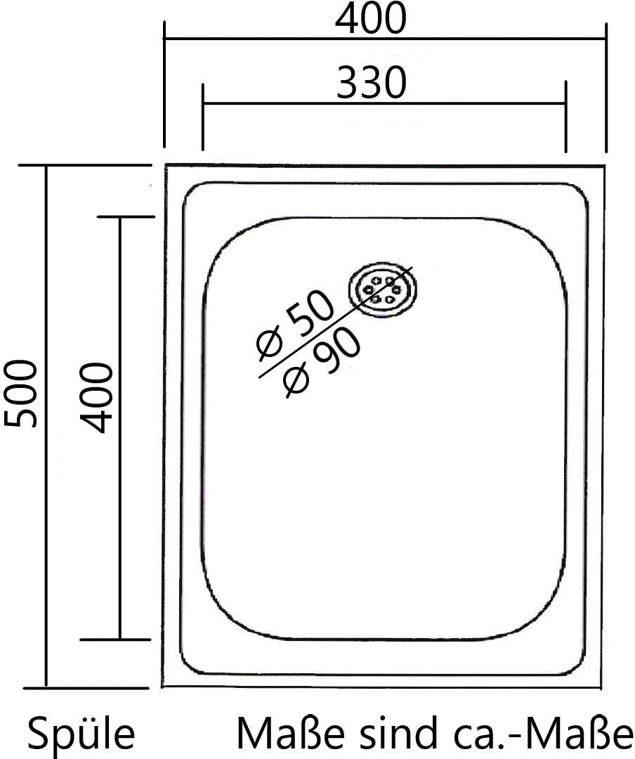KOCHSTATION Kitchenette »KS-Mali« Largeur 150 cm, avec appareils électroménagers en option