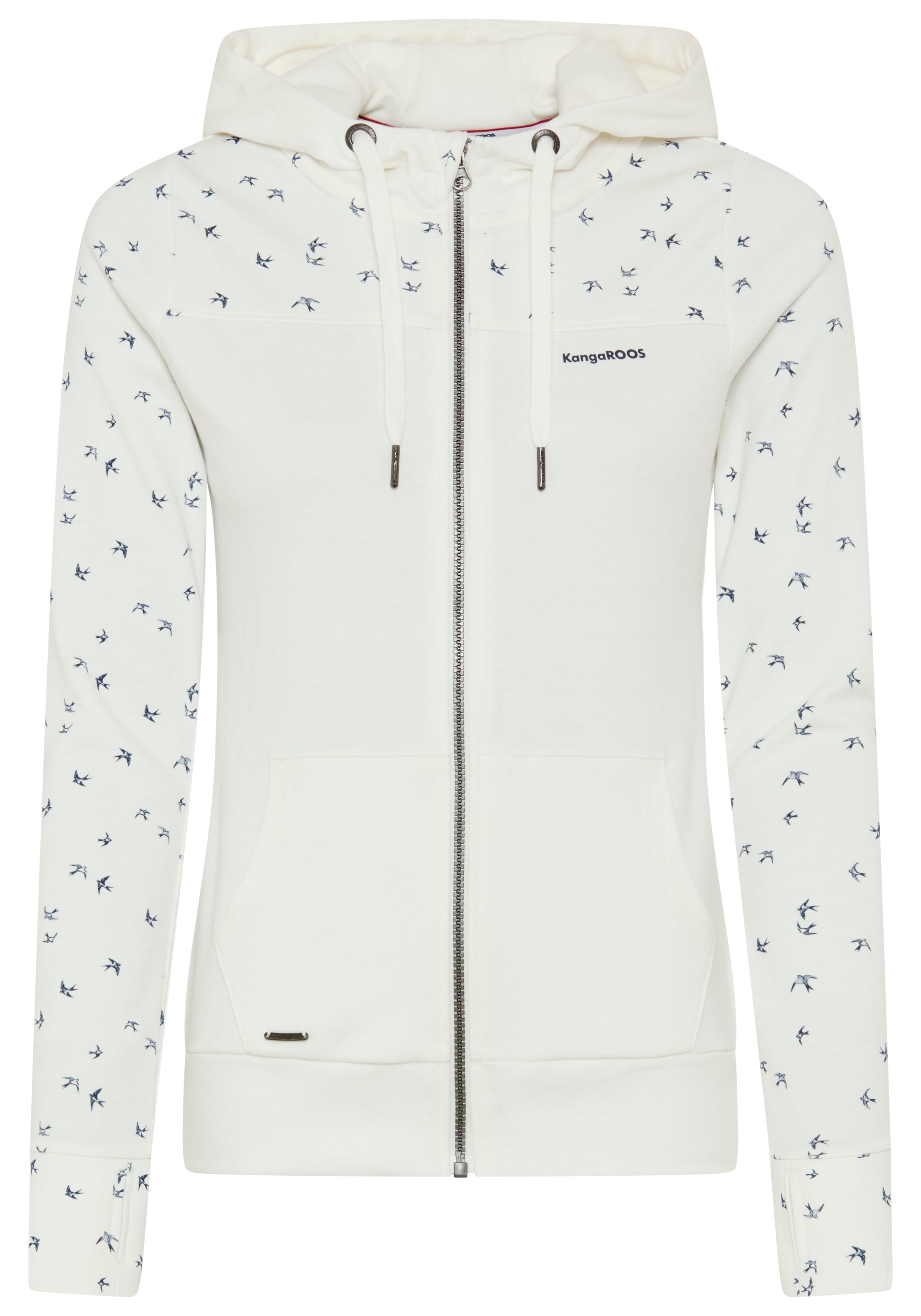 KangaROOS Kapuzensweatjacke mit filigranem Print