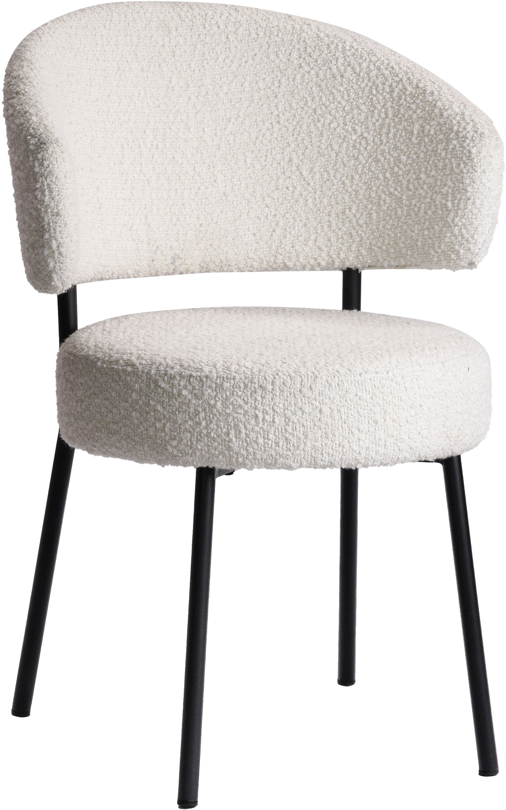 LeGer Home by Lena Gercke Esszimmerstuhl »Sölve« (Set) 2 Stk.Boucle Bezugsstoff, Metallgestell, Sitztiefe 48 cm