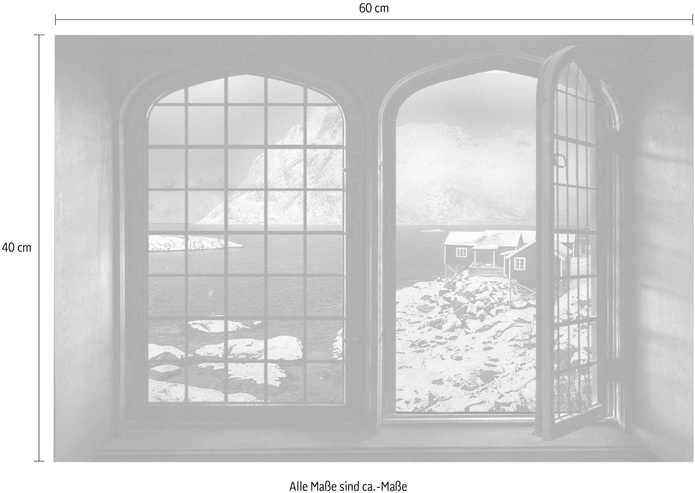 queence Wandsticker »Norwegen« Wandsticker, Wandbild, selbstklebend, 3D, Fenster