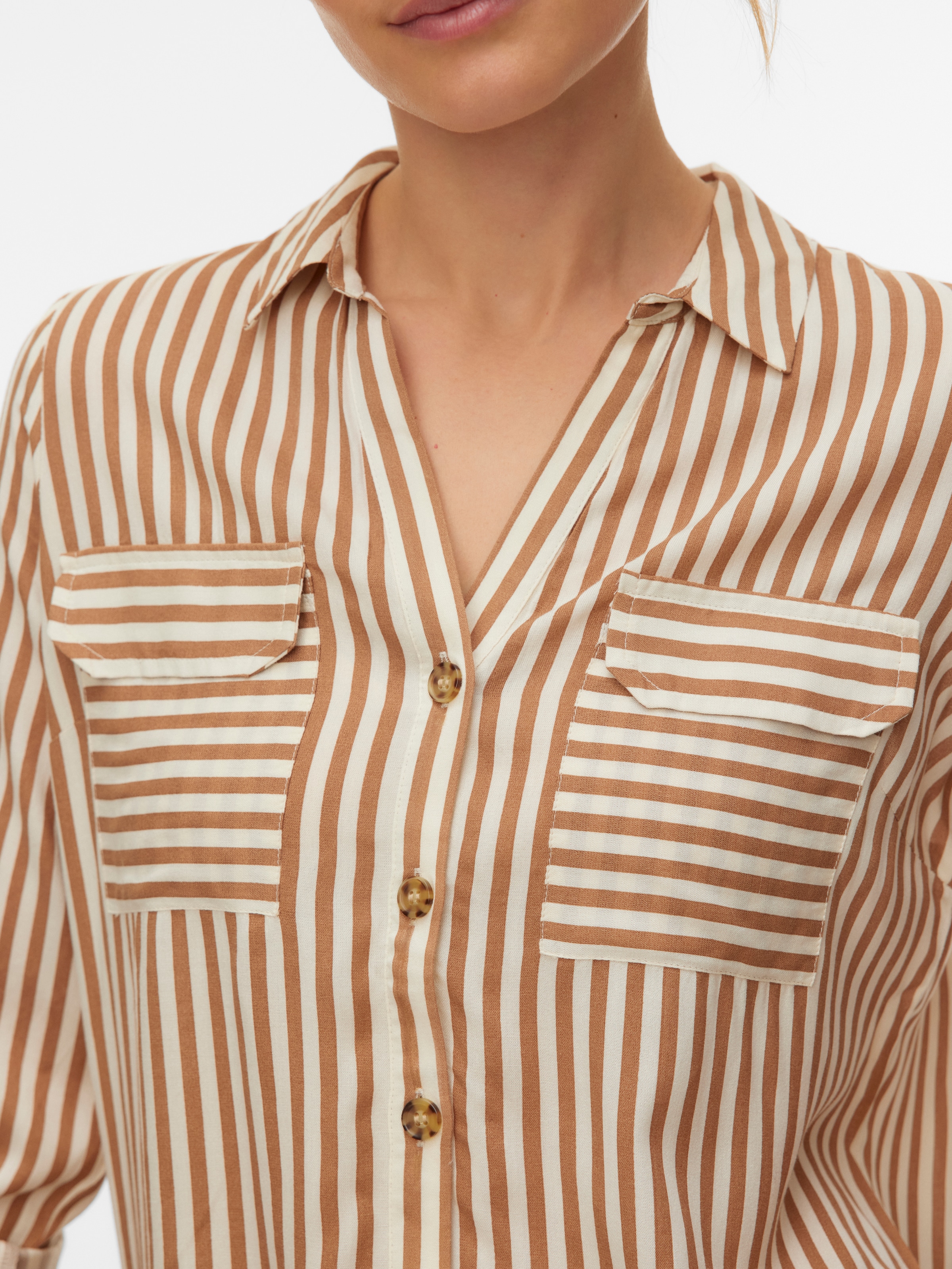 Vero Moda Blouse chemise »VMBUMPY L/S SHIRT NEW WVN GA NOOS« viscose, coupe regular