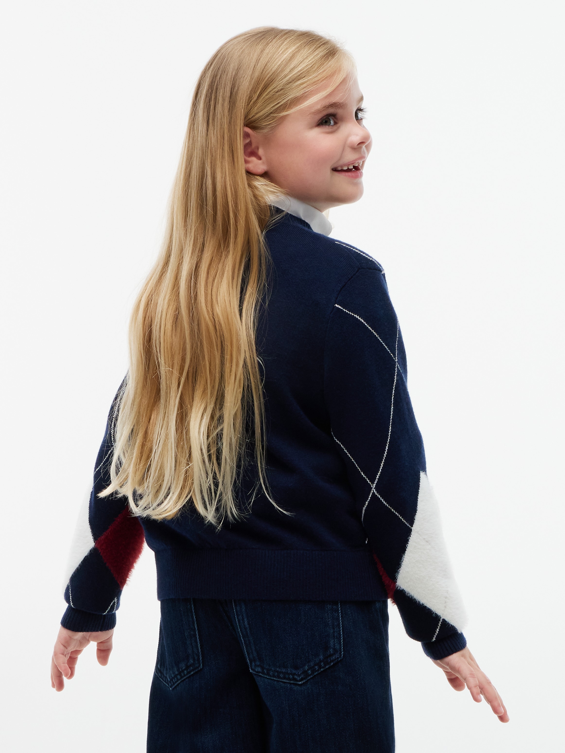 Tommy Hilfiger Veste en tricot mit Wolle, Regular Fit, Kinder bis 16 Jahre