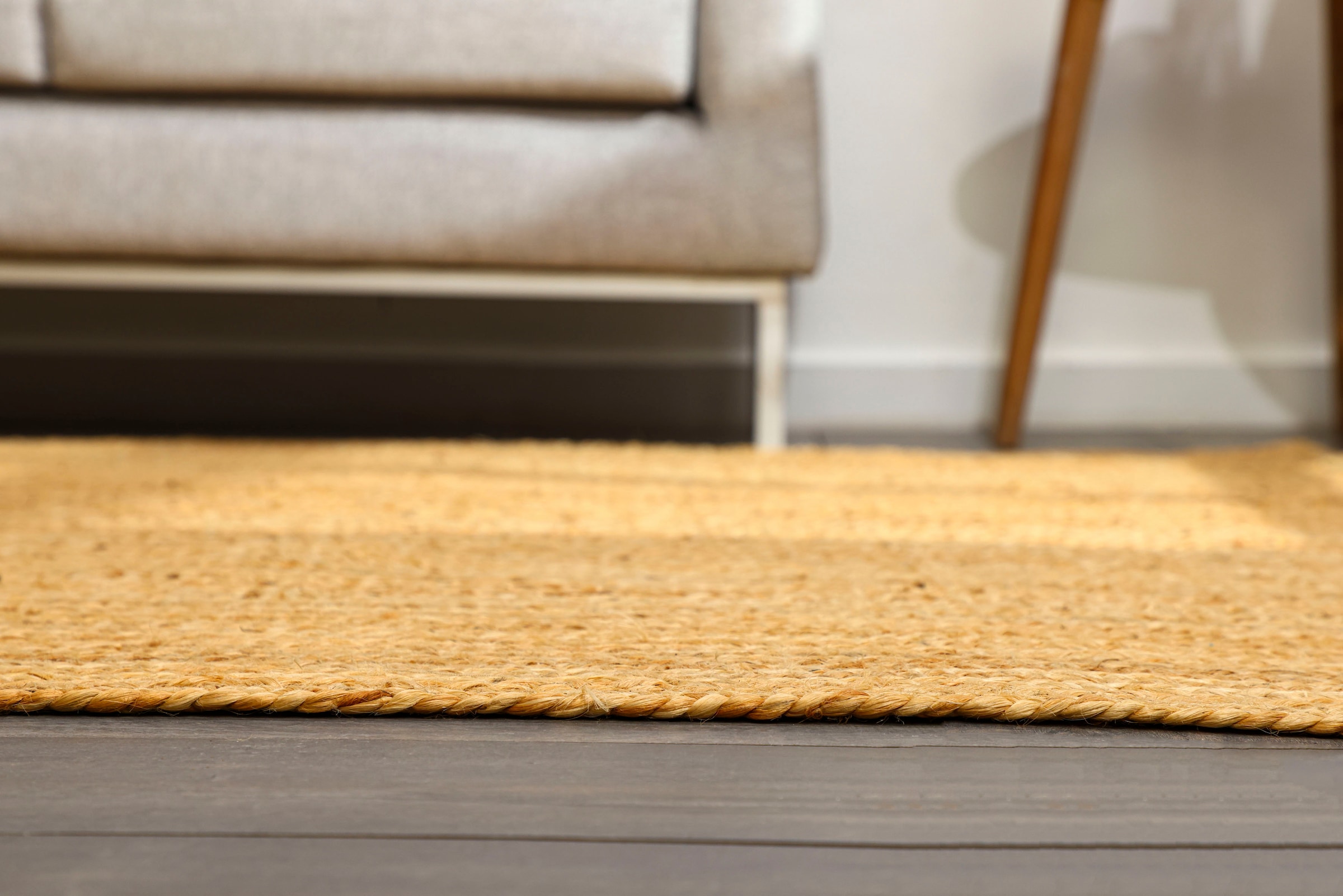 Myflair Möbel & Accessoires Teppich »Lola« rechteckig 10 mm Höhe Juteteppich, Wendeteppich, handgeflochten, 100% Naturfaser, Boho-Style