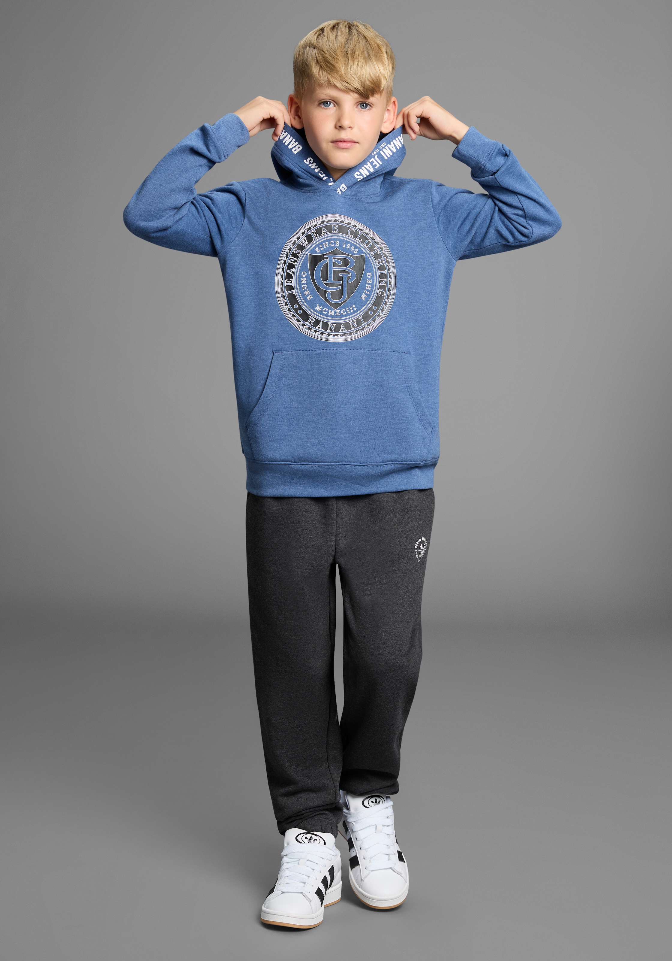 Bruno Banani Kapuzensweatshirt »Hoodie mit Drucken«, NEU: BRUNO BANANI für TEENS! Hoodie mit Logo-Drucken
