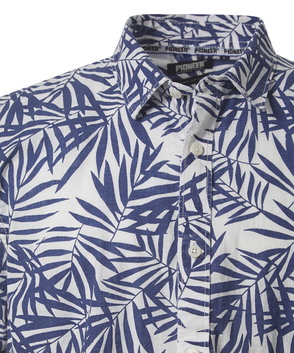 Pioneer Authentic Jeans Kurzarmhemd mit All-Over Print