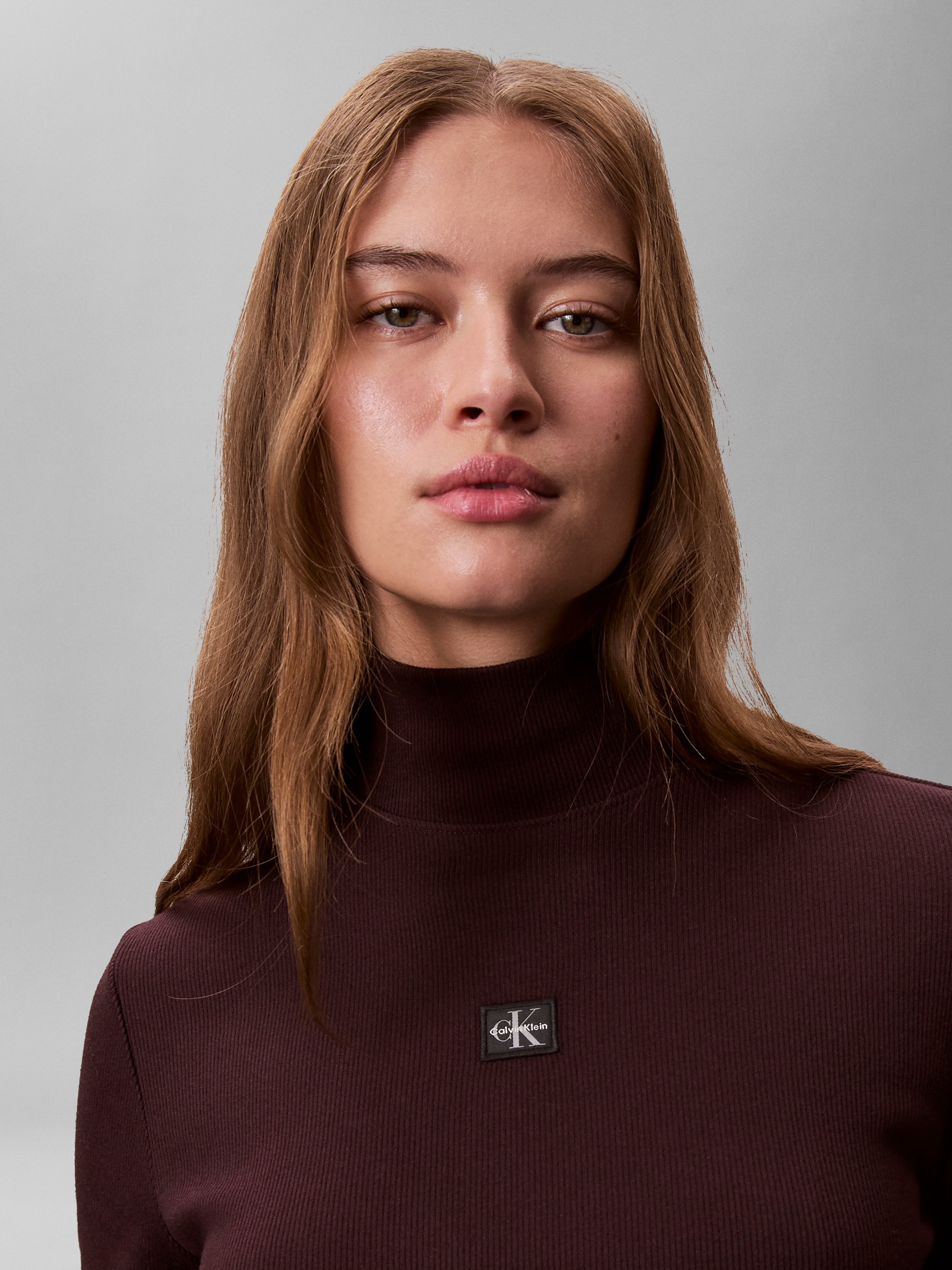 Calvin Klein Jeans Minikleid Ohne Tasche Figurbetonte Passform mit Stehkragen
