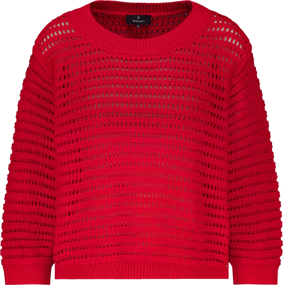 Monari Pull ajouré »Pullover Basic  Ajour« Regular fit mit Ajour-Strick