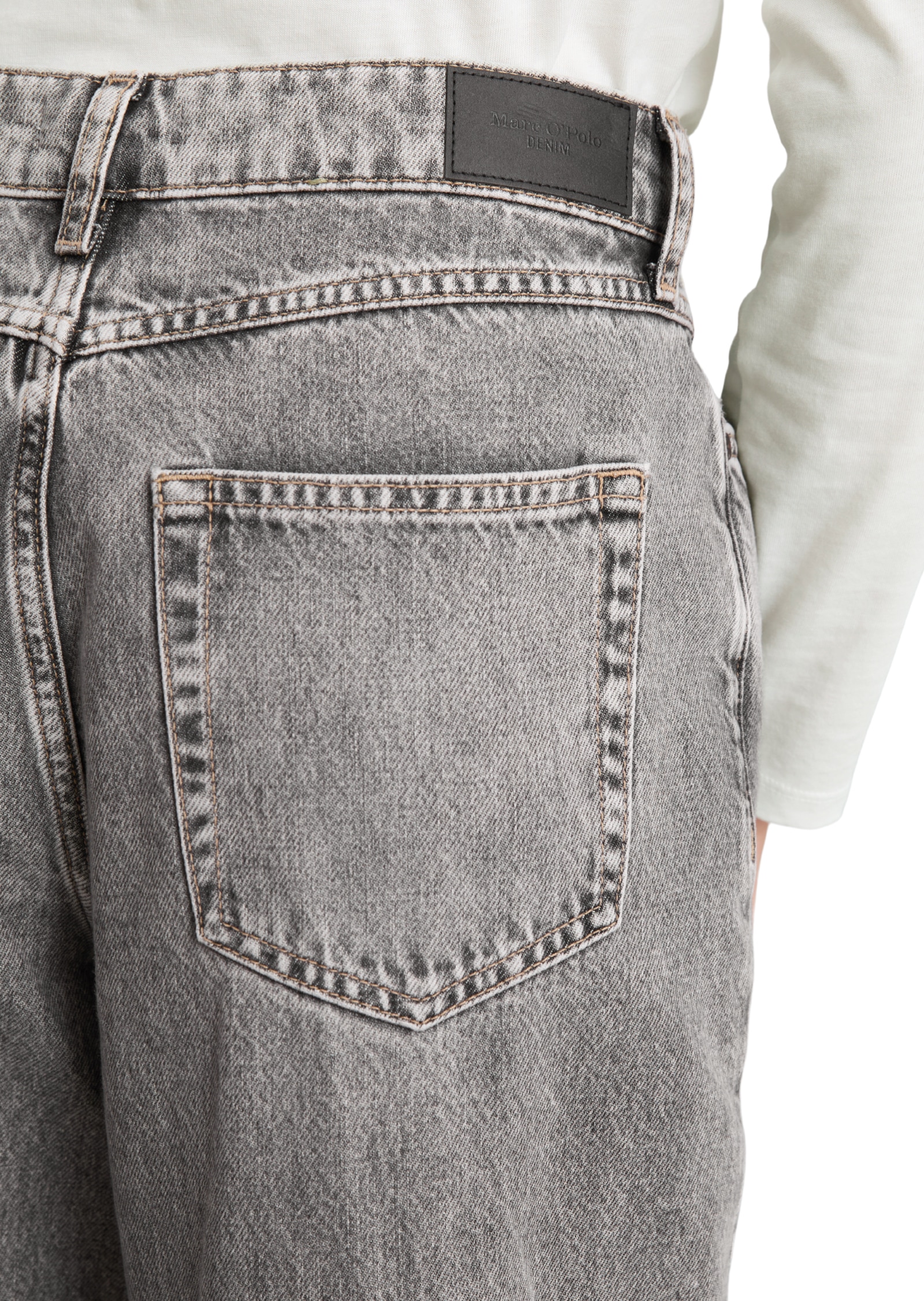 Marc O'Polo DENIM Jeans à 5 poches modèle Stine barrel cropped en coton pur