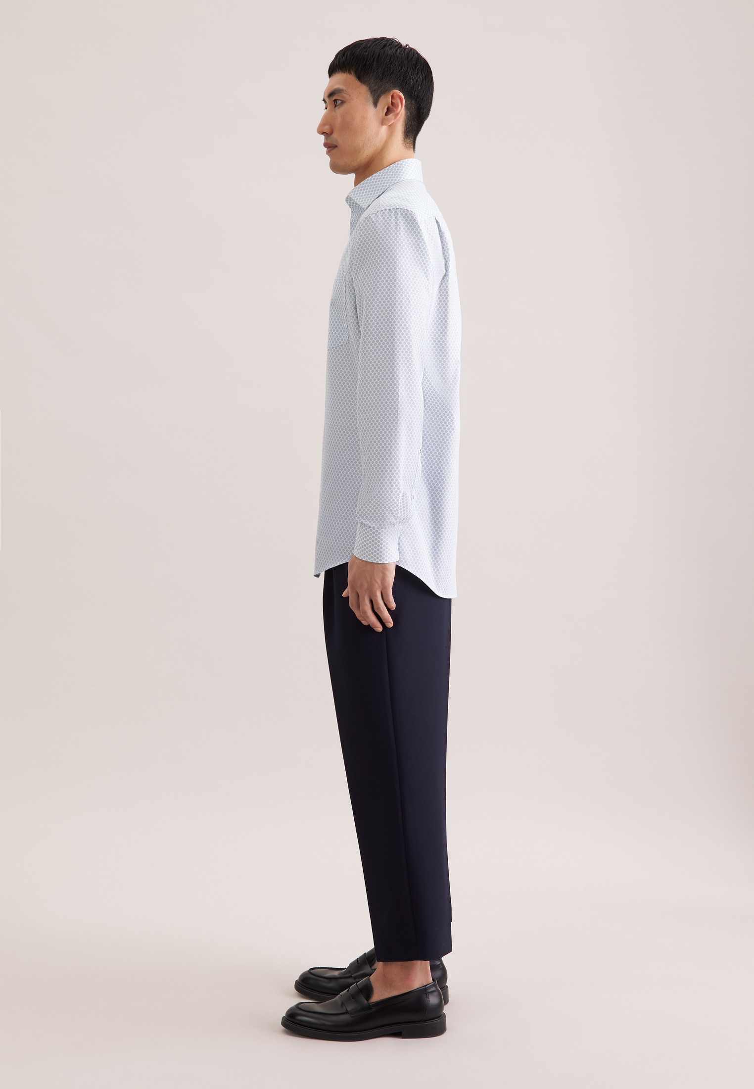 seidensticker Chemise d'affaires »Schwarze Rose« Regular 1/1 Kentkragen Druck