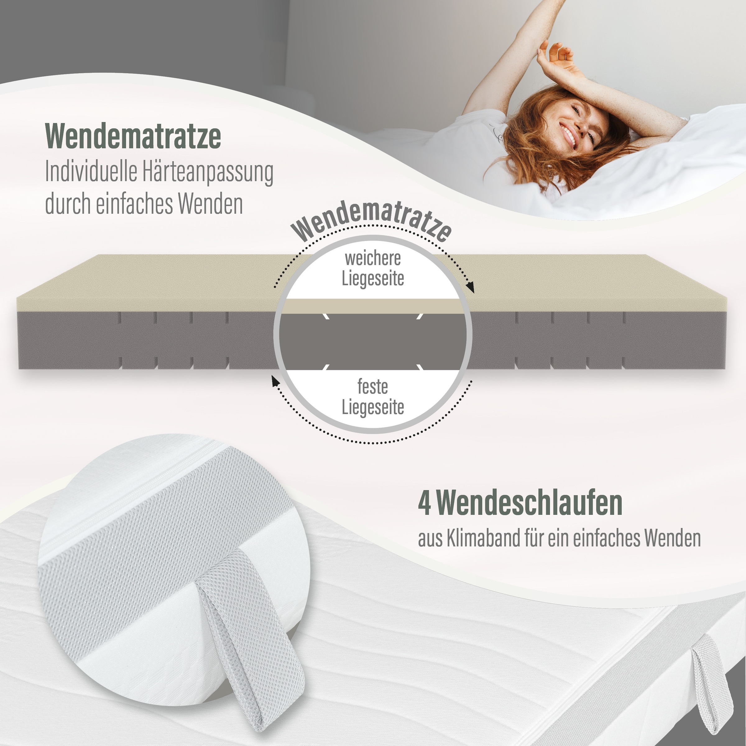 Beco Hybridschaum-Matratze »Feel Like Latex ONE KS - GOLD, Matratze 90x200 cm, 140x200 cm und mehr« 21 cm hoch 1 Stk. tlg. Ergonomischer Hybridschaum mit komfortabler Feel Like Latex Auflage
