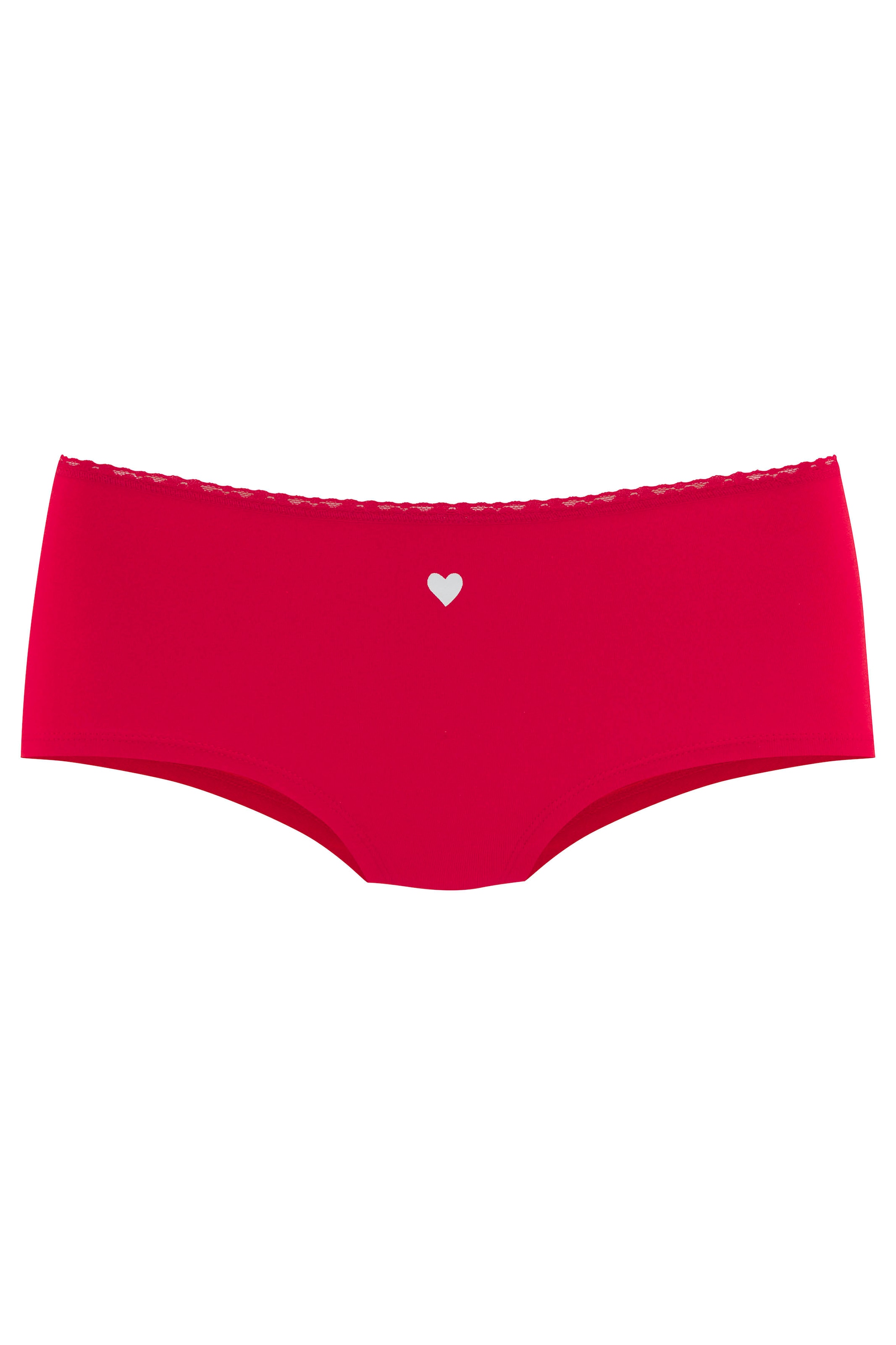 LASCANA Panty »Geschenk Box« pack de 5,  avec imprimés cœurs mignons et en coton élastique