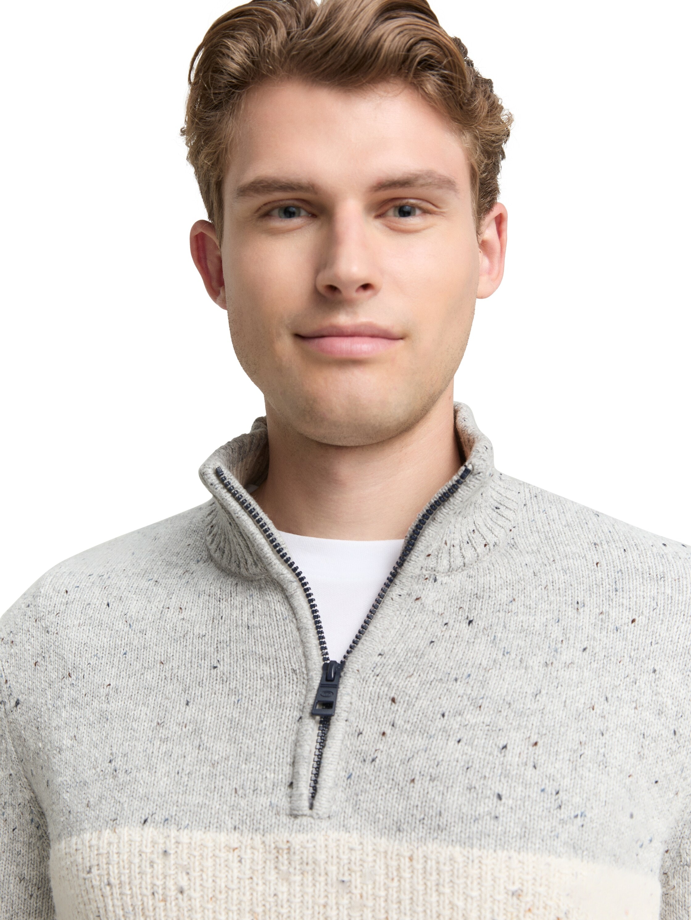 TOM TAILOR Troyer mit Logo Stickerei