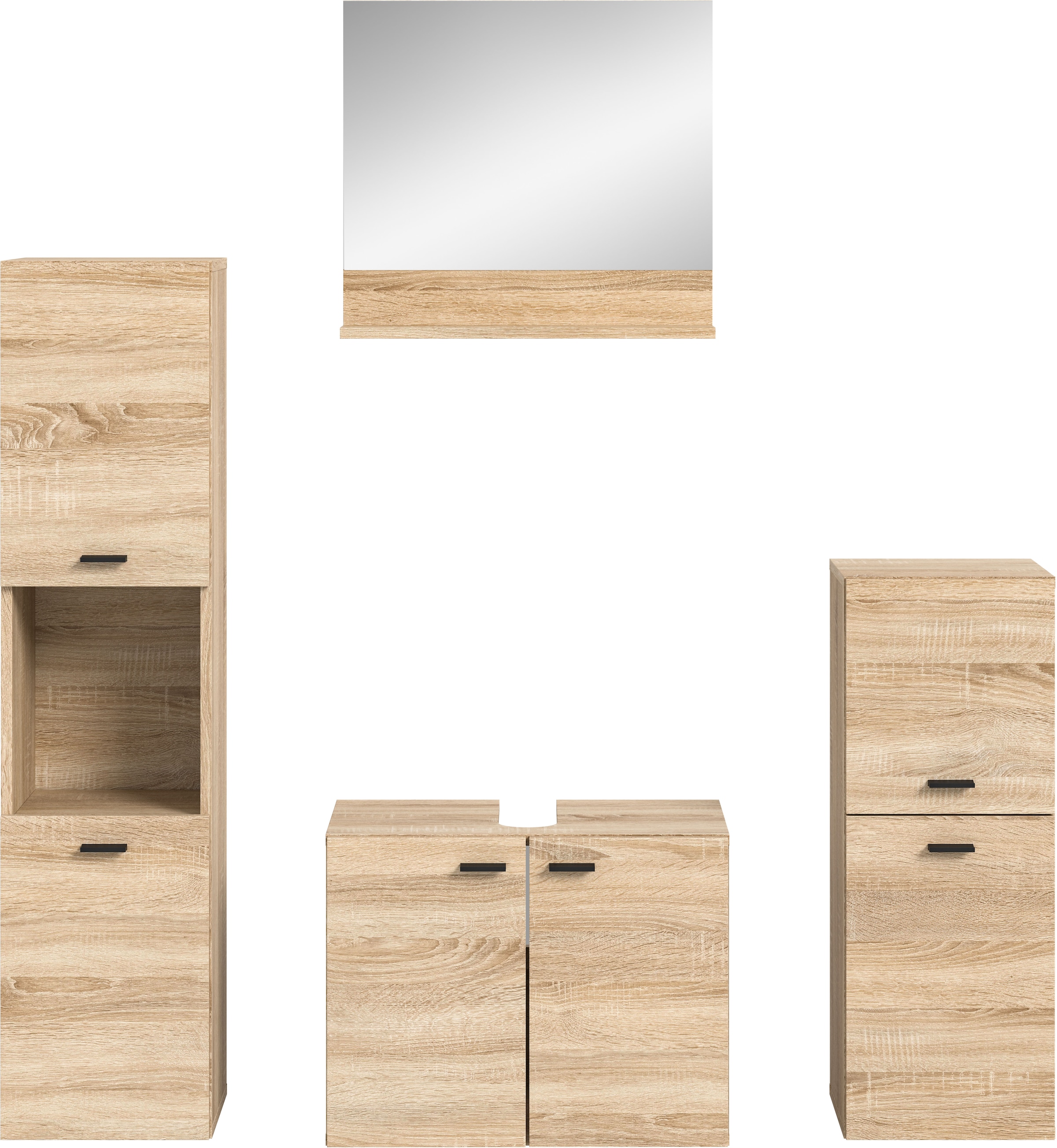 welltime Ensemble de meubles de salle de bain »Tampa, Breite 137cm, 4-teilig« 4 cuis tlg.