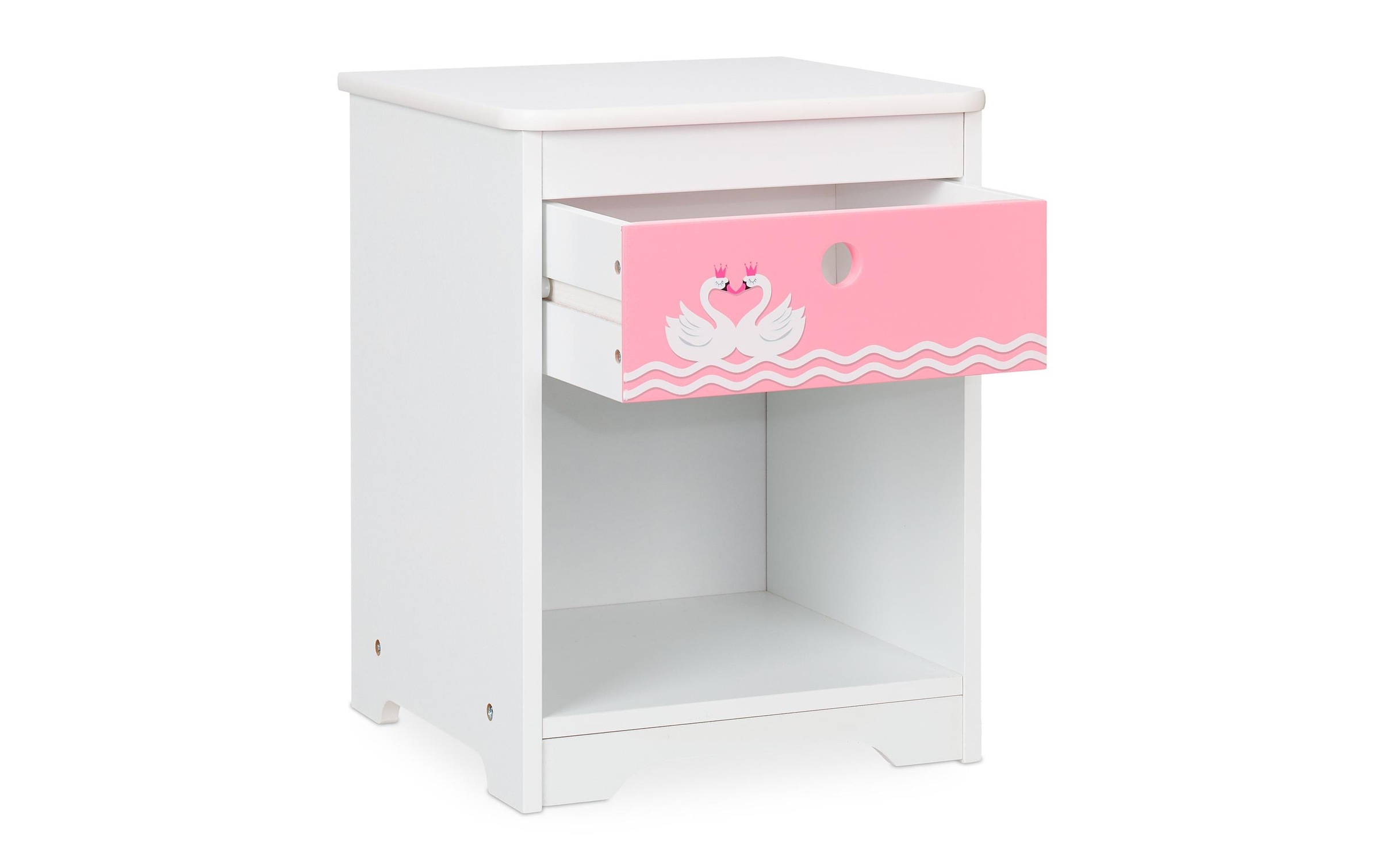relaxdays Nachttisch »für Kinder Schwan 32 x 41 cm«