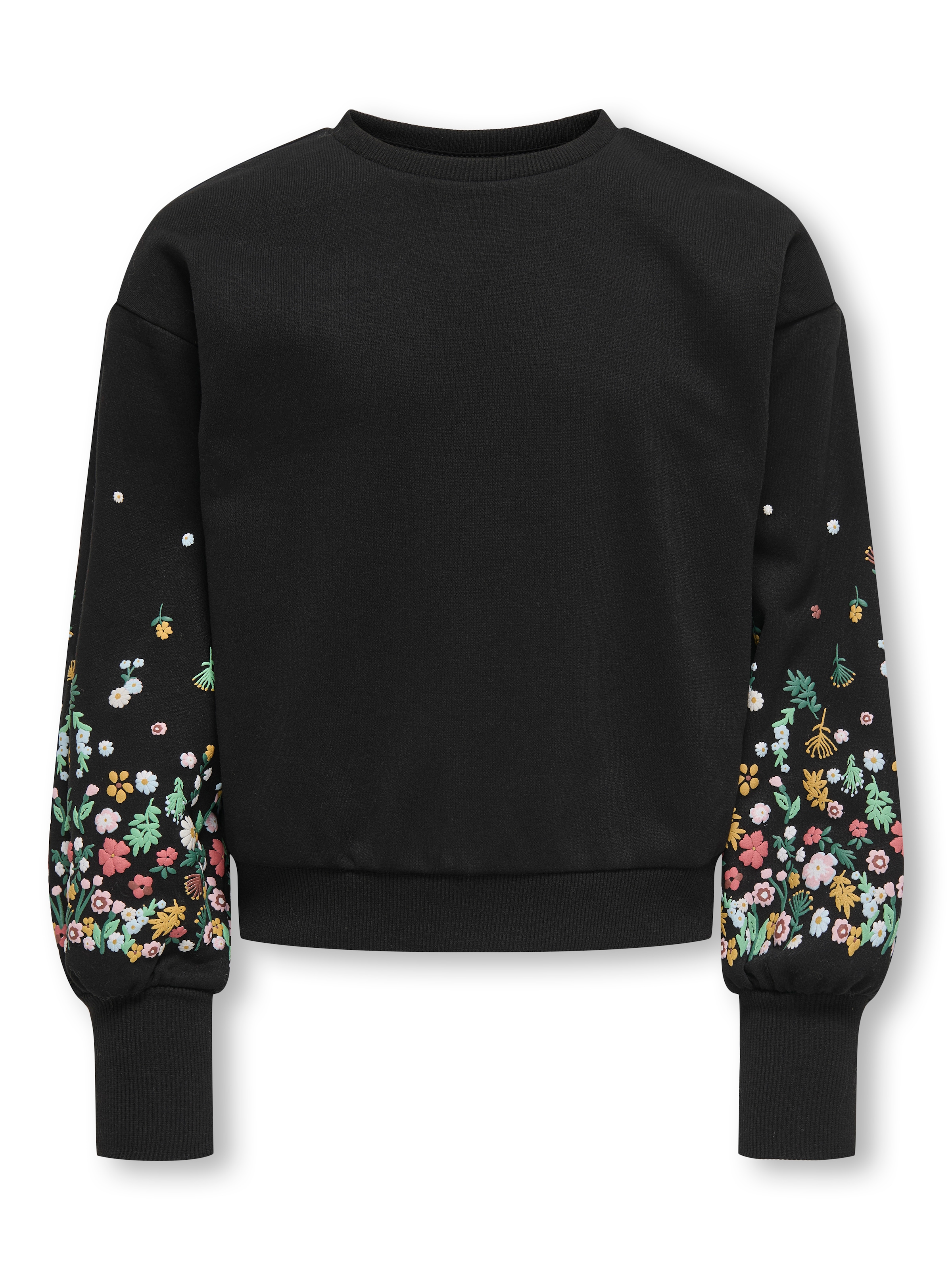 KIDS ONLY Sweatshirt »KOGBROOKE L/S O-NECK FLOWER SWT NOOS«, Baumwollmischung, regular fit
