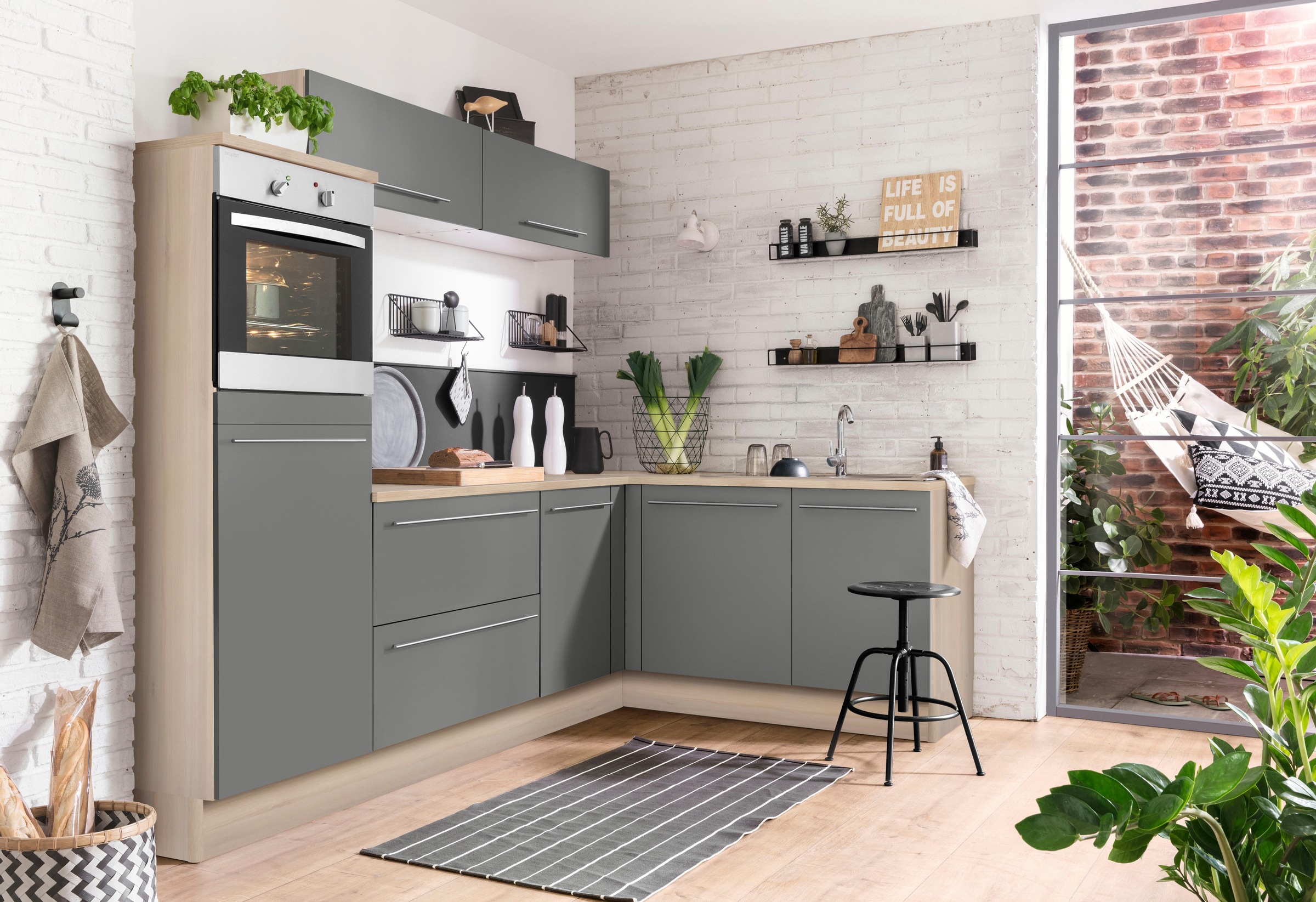 OPTIFIT Winkelküche »Bern« Stellbreite 265x175 cm, wahlweise mit E-Geräten