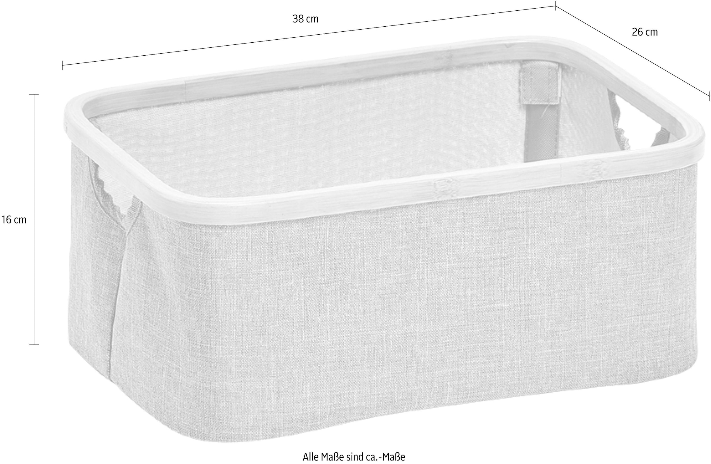 Zeller Present Boîte de rangement dekorative aufbewahrung mit Bambus Rahmen