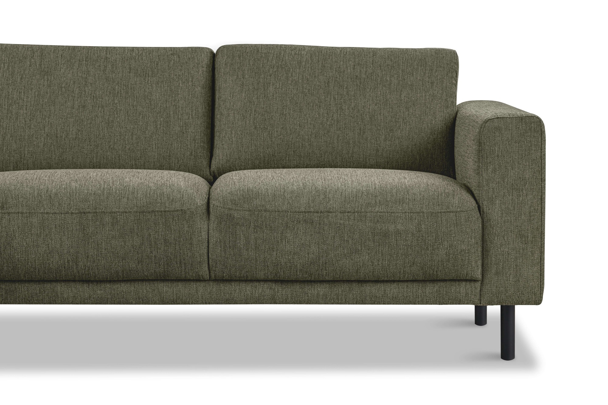 GOODproduct Canapé d'angle »Sveeva, L-Form, B.240 cm, schwarze Metallfüsse« tissu tissé durable, avec suspension ondulée, plusieurs couleurs