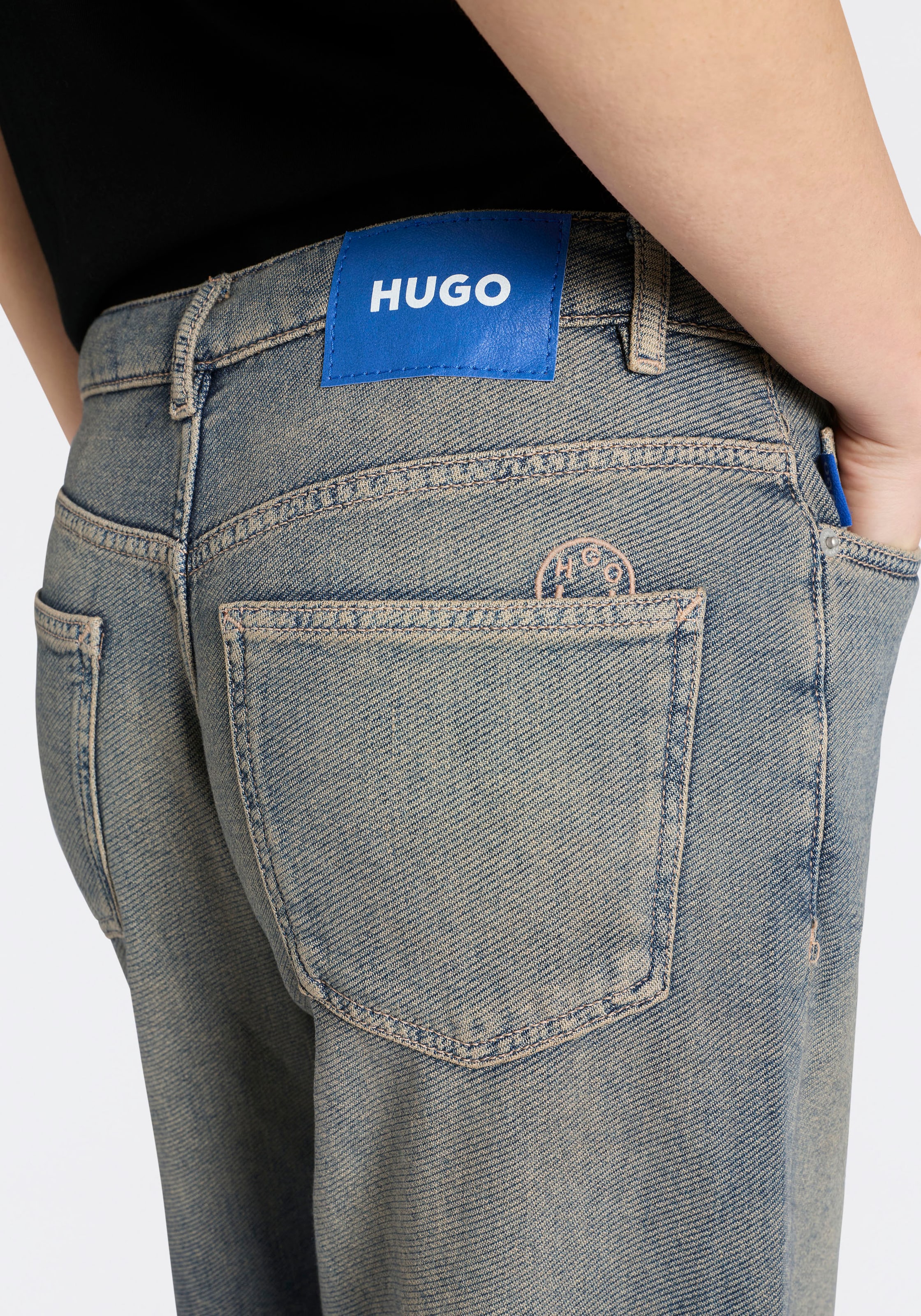 HUGO Blue Jeans à 5 poches »Gobana« Low Rise, Wide Leg