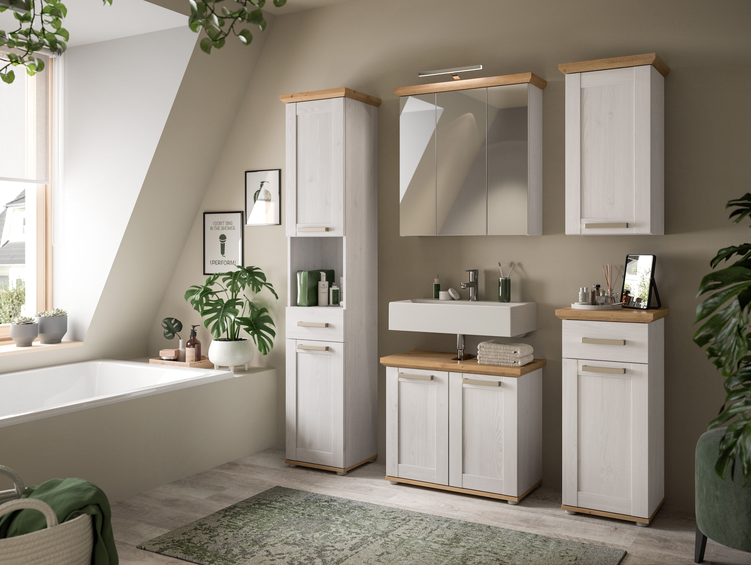 welltime Ensemble de meubles de salle de bain »COSENZA« 6 cuis tlg.