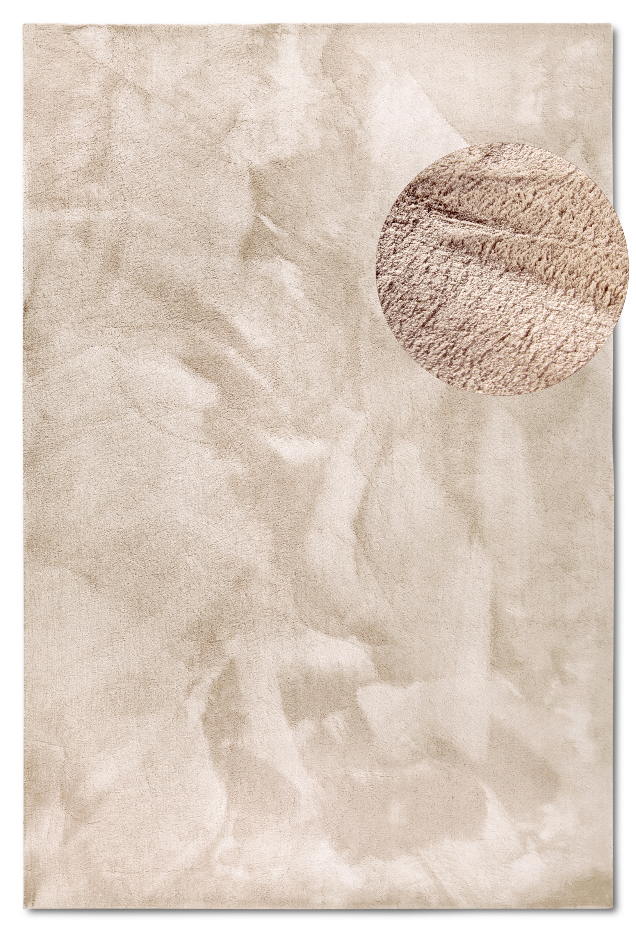 Villeroy & Boch Teppich »Leon« rechteckig 15 mm Höhe Langflor, Shaggy, uni, flauschig weich, glänzend, Kaninchenfell Haptik