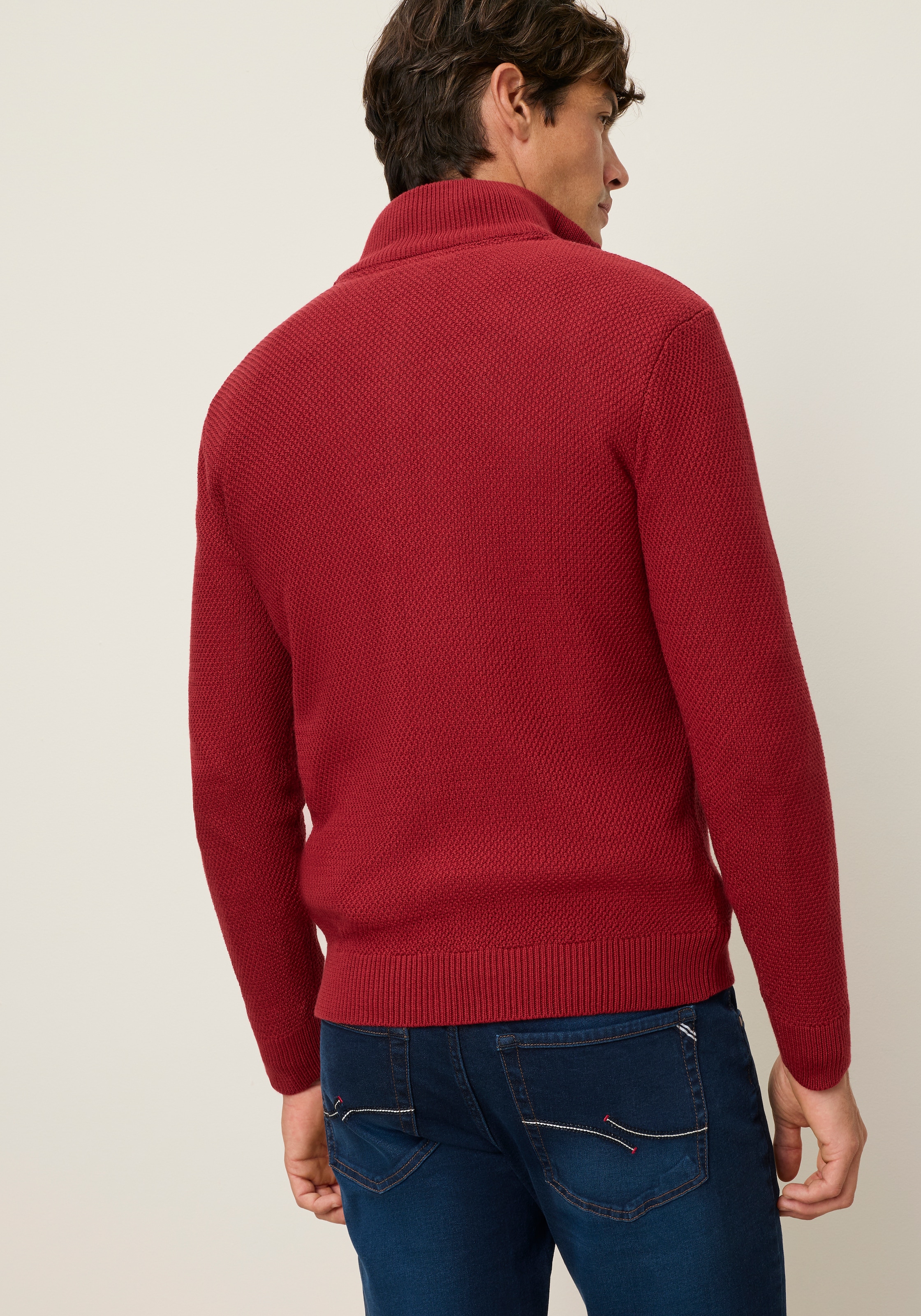 Man's World Troyer en tricot, uni avec motif structuré, coupe régulière