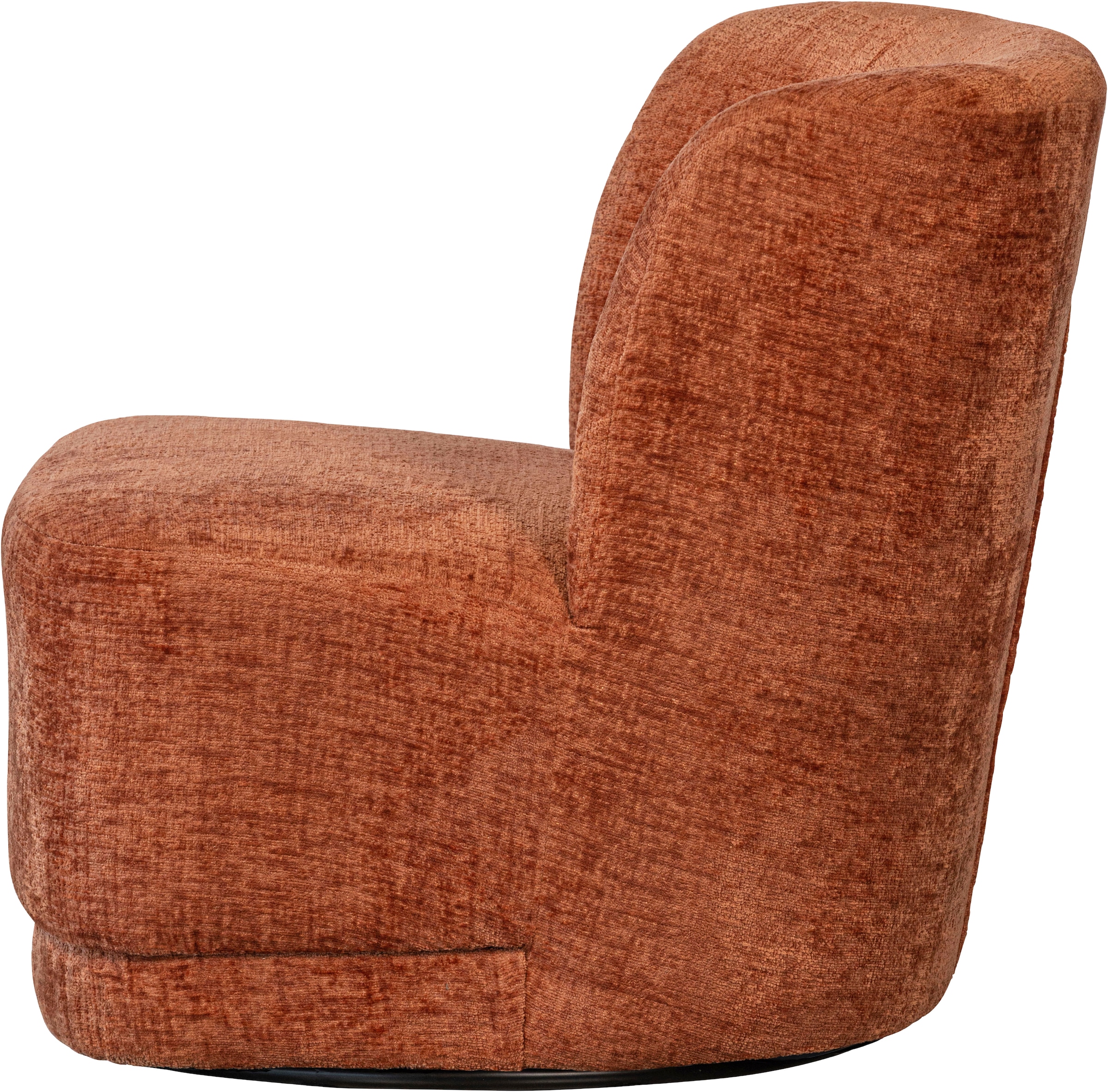 WOOOD Fauteuil pivotant »Atty mit struktur-Velvetbezug und Drehmechanismus B 74 x T 65 x H 75cm« Très haute résistance à l'usure, livré monté, capacité de charge 120 kg