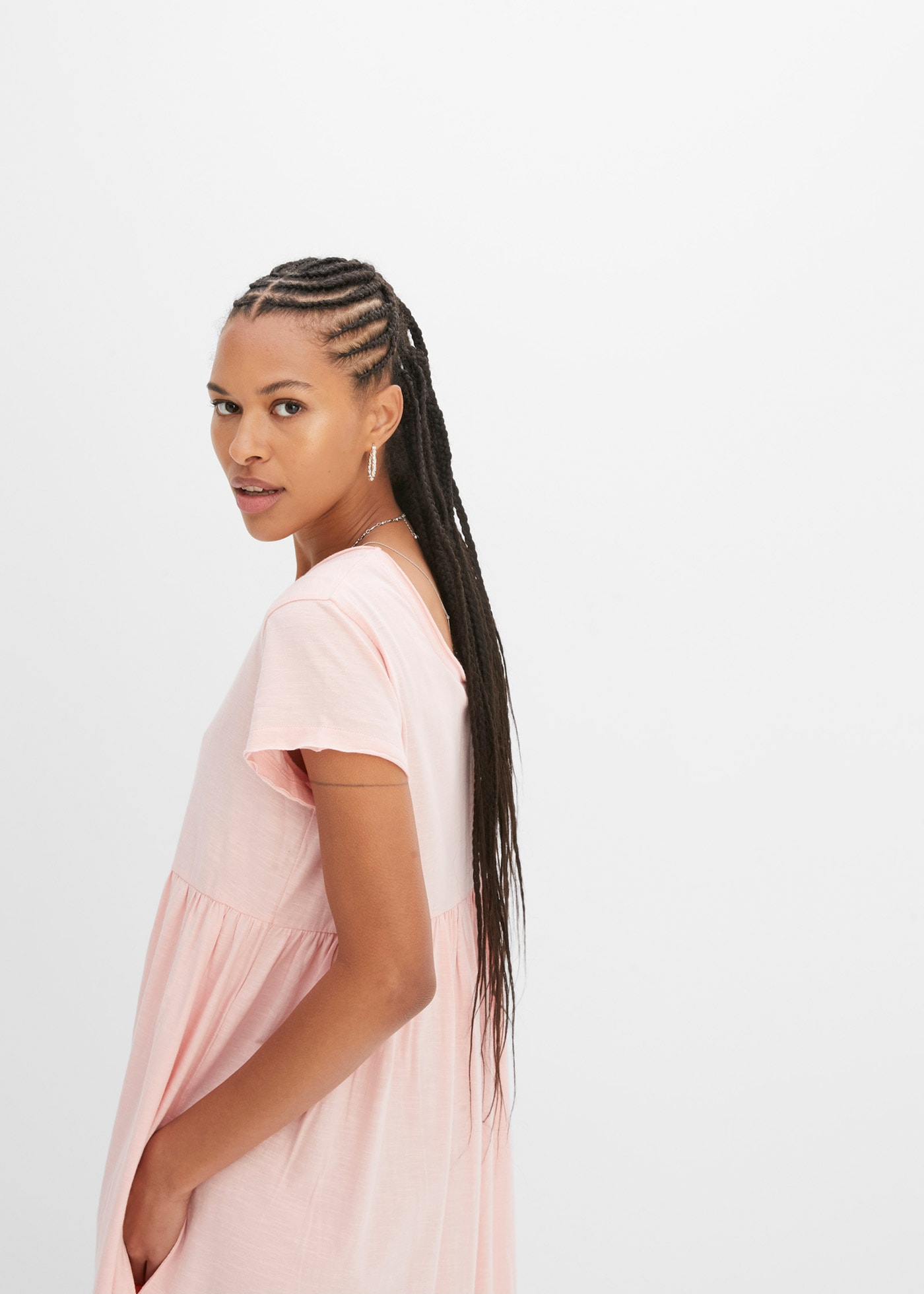 bonprix Robe midi »Midikleid aus reiner Baumwolle« Midikleid aus reiner Baumwolle