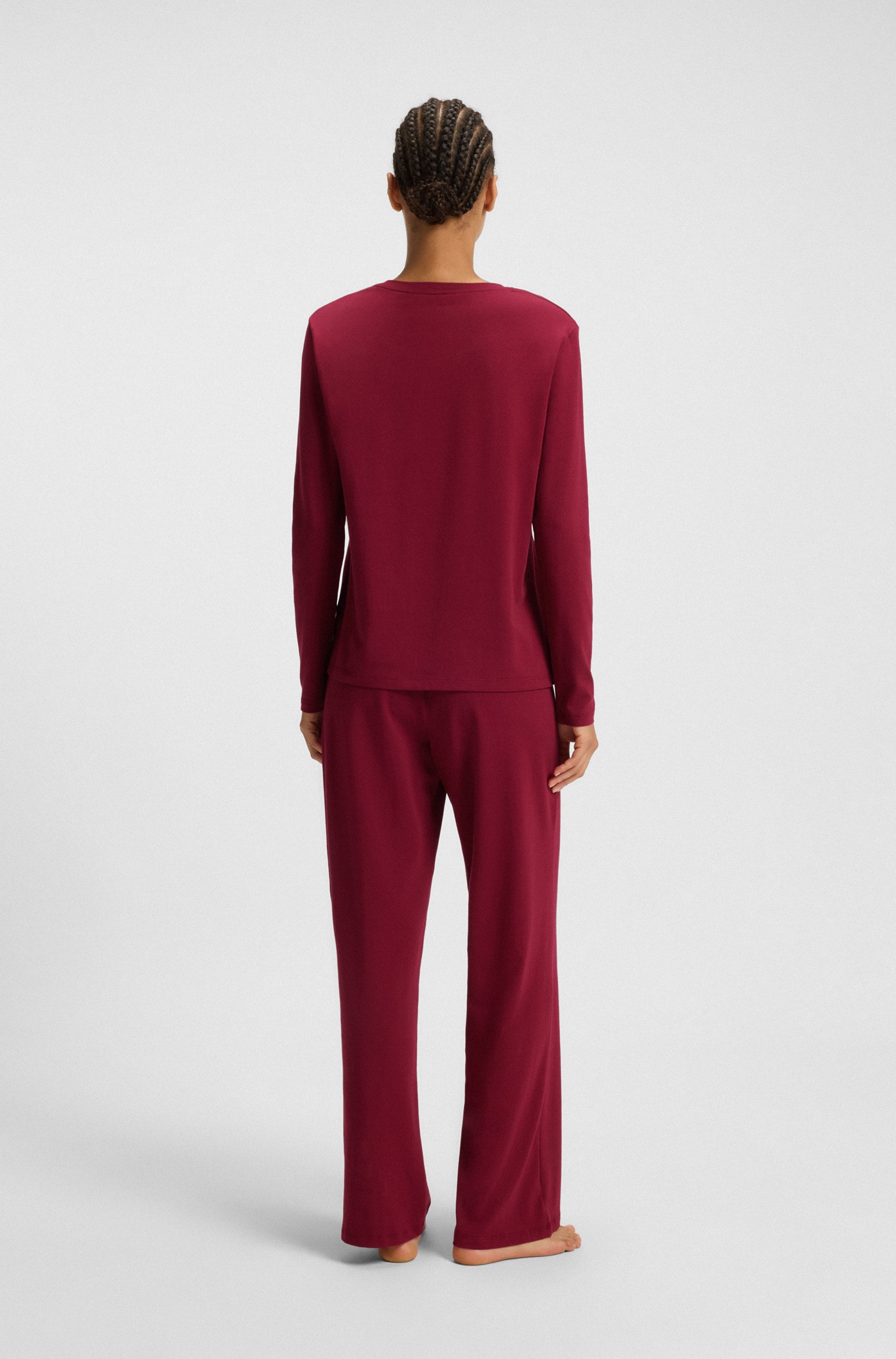 BOSS T-shirt à manches longues mit Rundhalsausschnitt