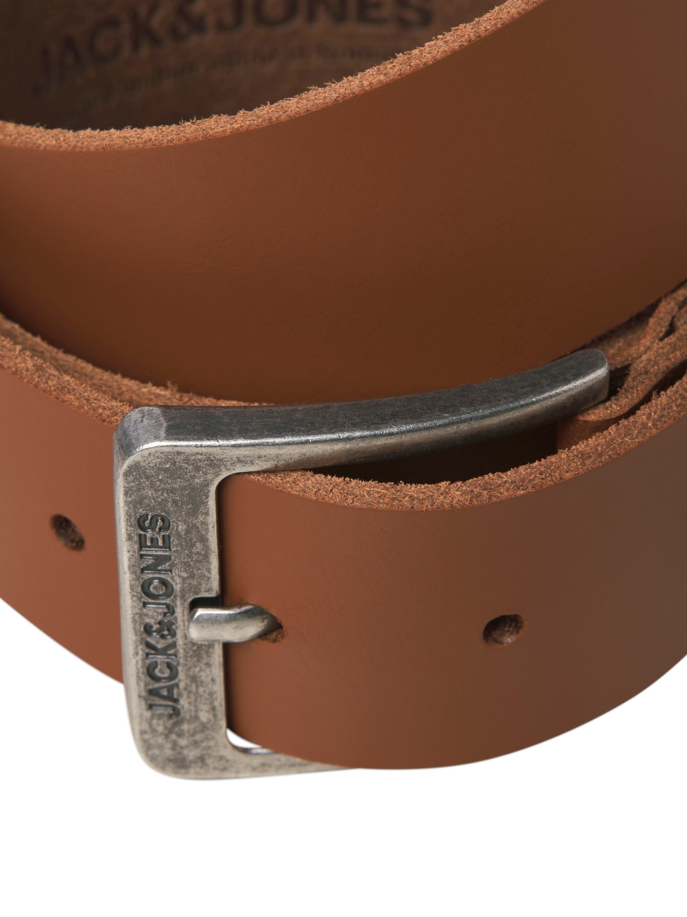 Jack & Jones Ledergürtel »JACBRAGA LEATHER BELT SN« mit silberner Schliesse