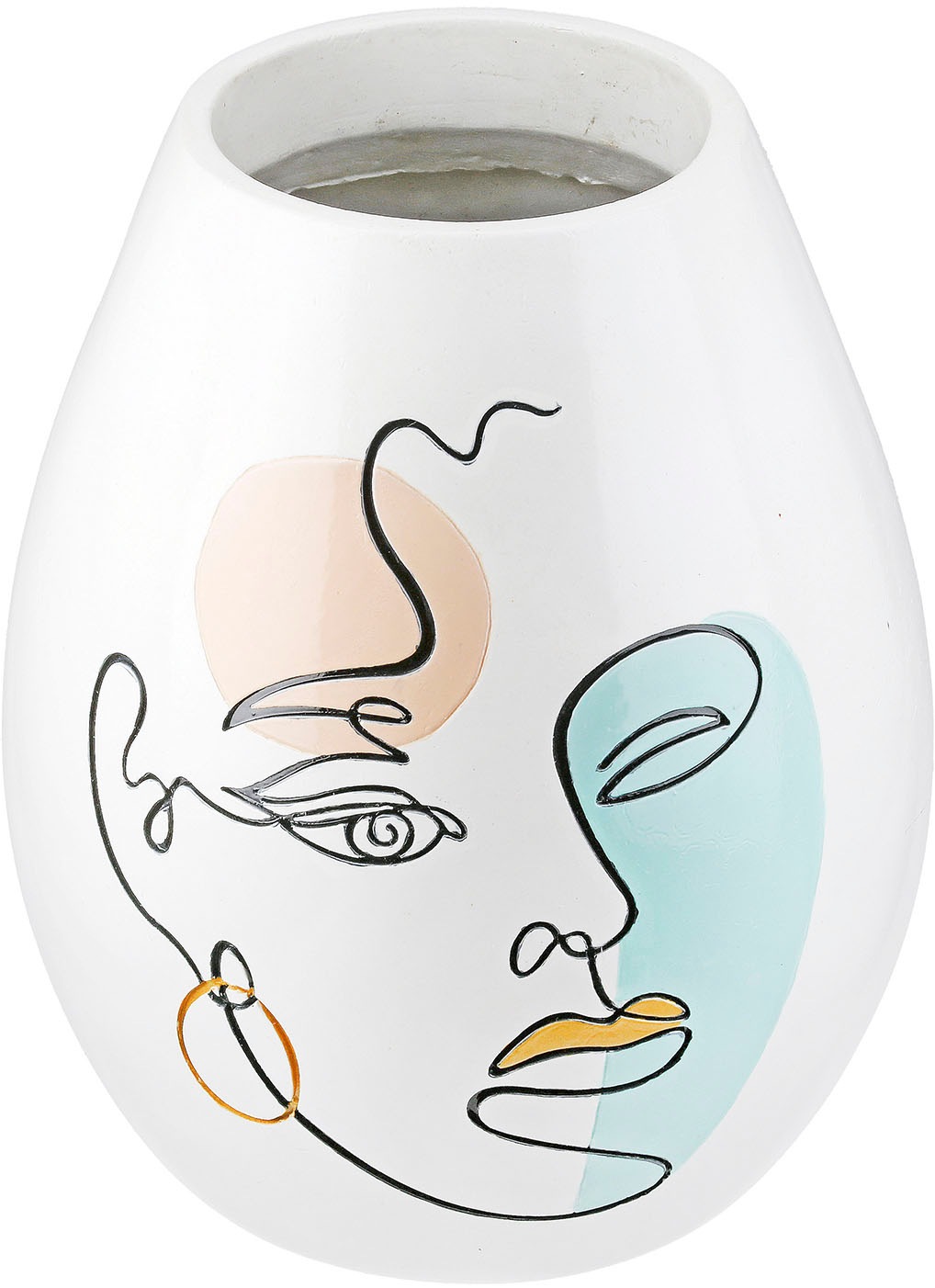 Casablanca by Gilde Tischvase »Vase bauchig Voir weiss H. 28 cm«