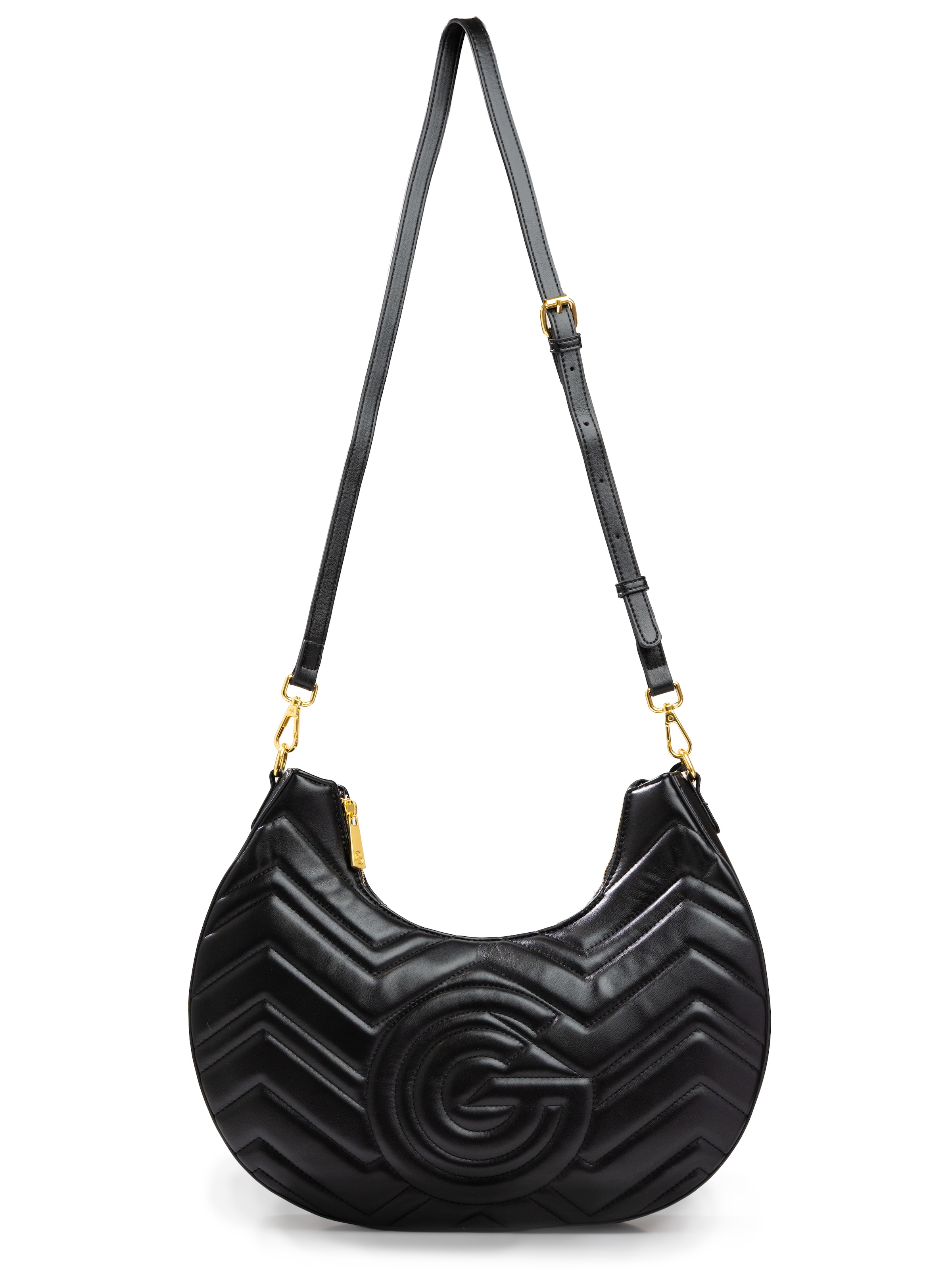 GABRIELLA G By Gabriella Gucci Hobo »JENNIFER« Damen Henkeltasche, Schultertasche, Umhängetasche mit vielen Details
