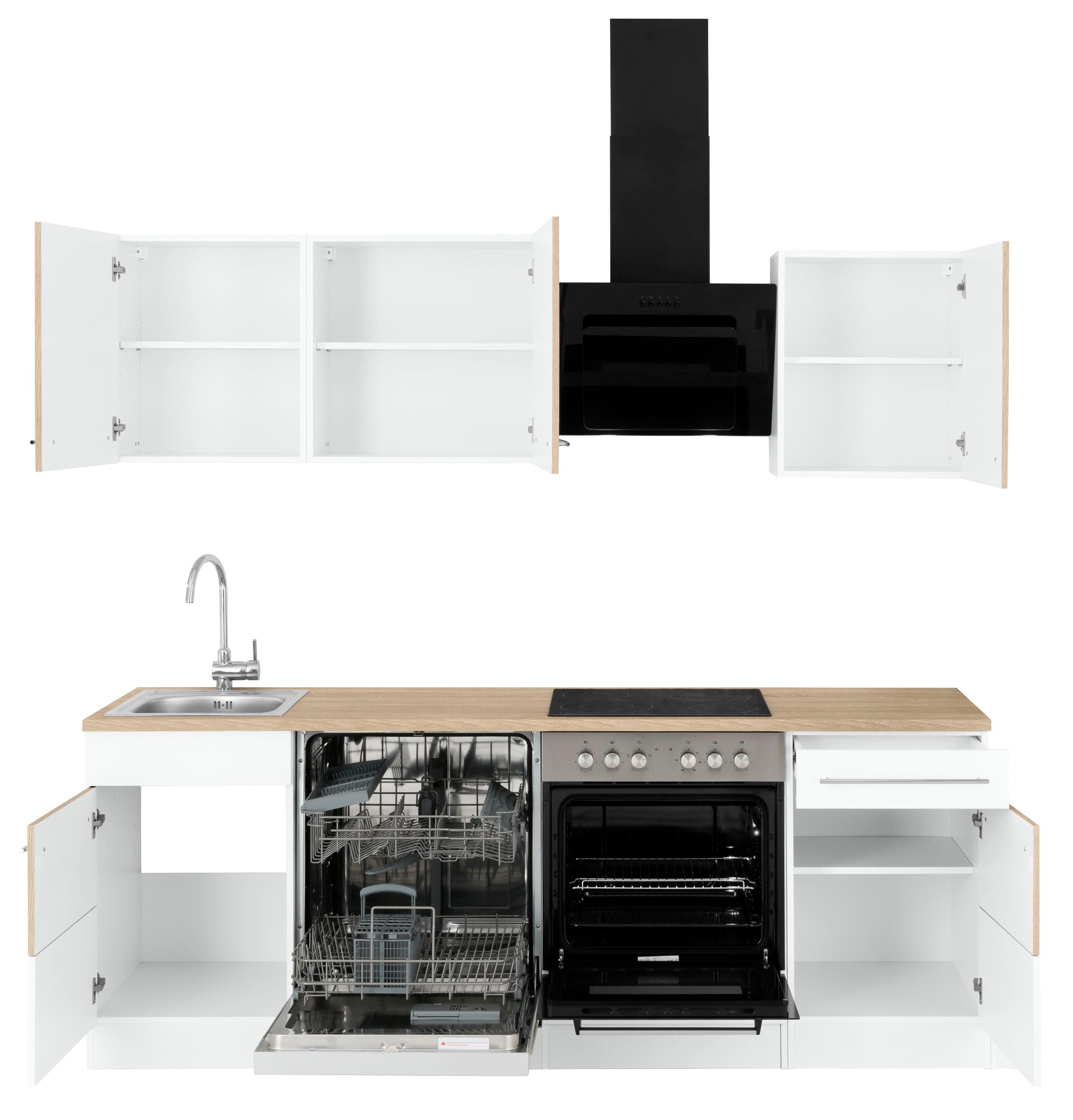 KOCHSTATION Kitchenette »KS-Trient« largeur 220 cm, avec ou sans appareils électriques, avec plan de travail