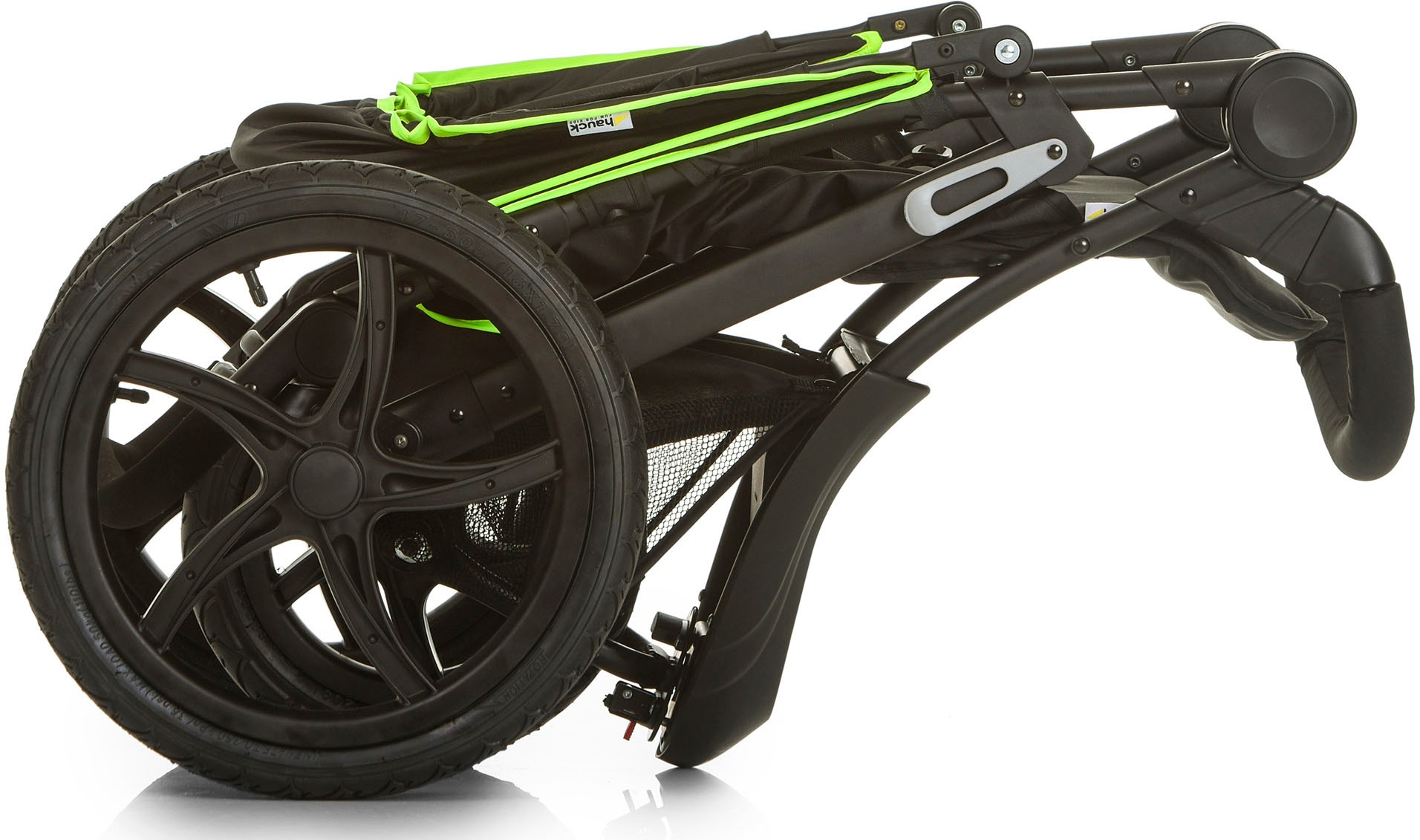 Hauck Poussette à trois roues »Runner black/neon yellow« mit schwenk- und feststellbarem Vorderrad