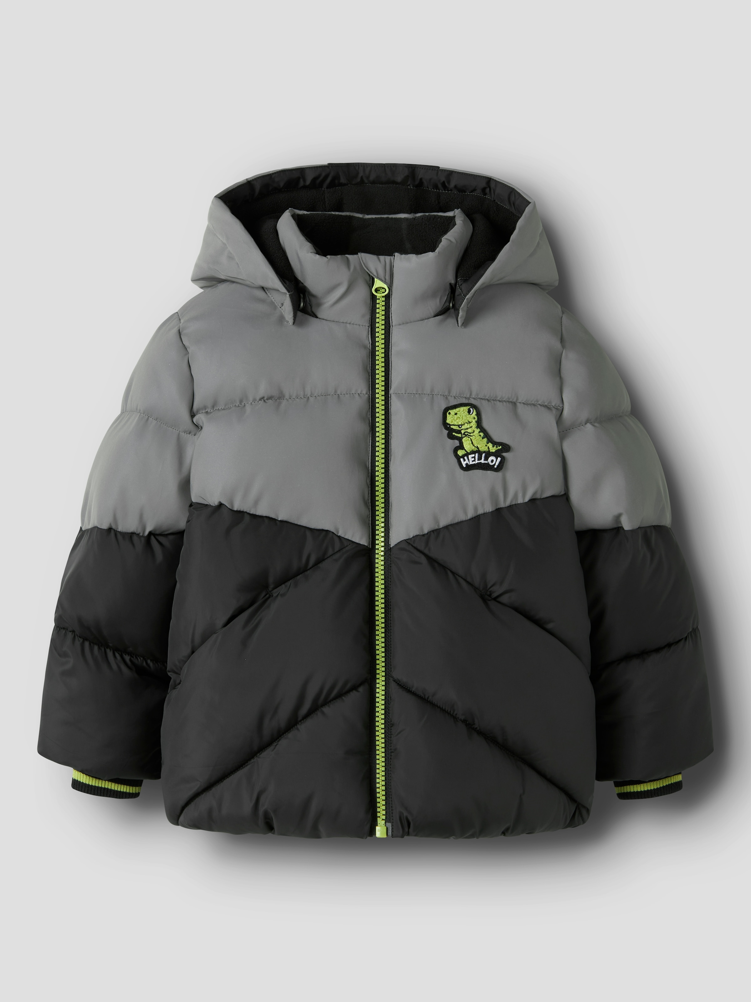 Name It Veste matelassée »NMMMORTEN PUFFER JACKET DINO DETAIL1« avec capuche