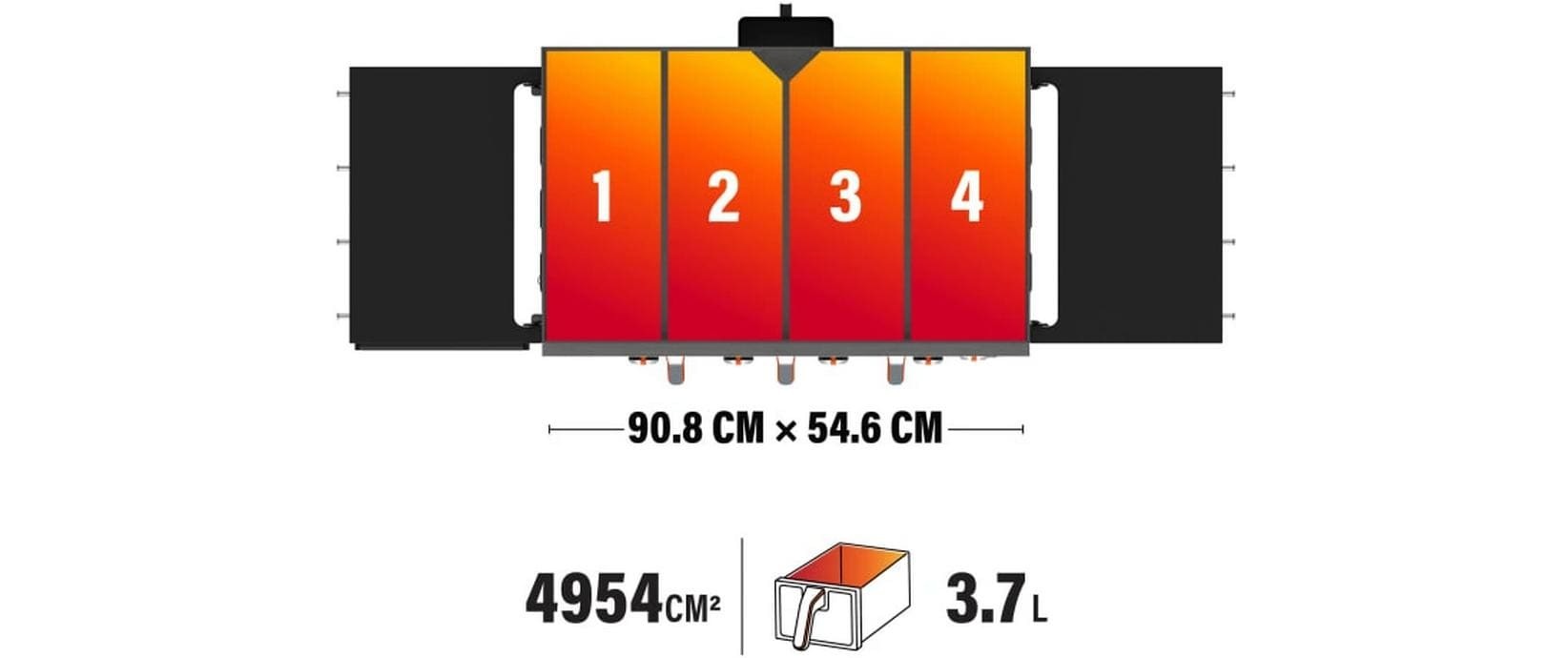   Gasgrill »Blackstone 36-Zoll-Grillplatte mit Airfryer-Kombination« Kombinierte Grillstation mit Heissluftfritteuse